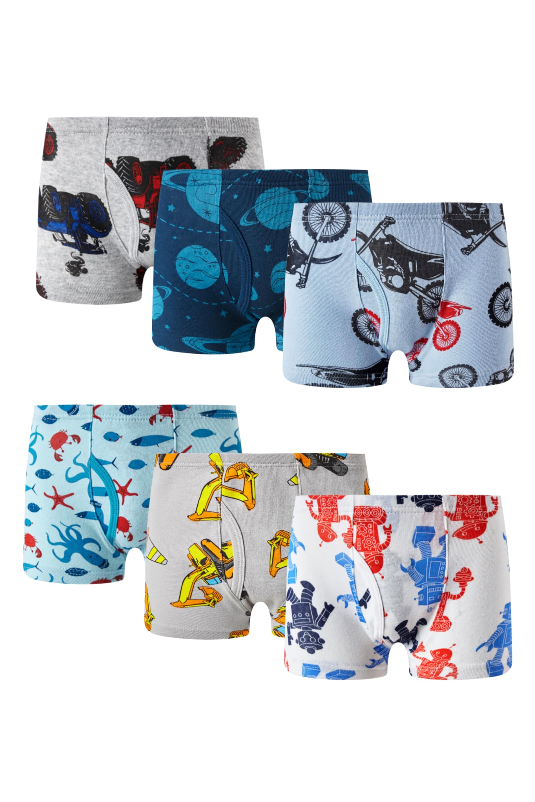 Soft Cotton Boys' Brief Underwear Multipack - Comfortable Kids' Underwear for Everyday Wear, Playtime & School