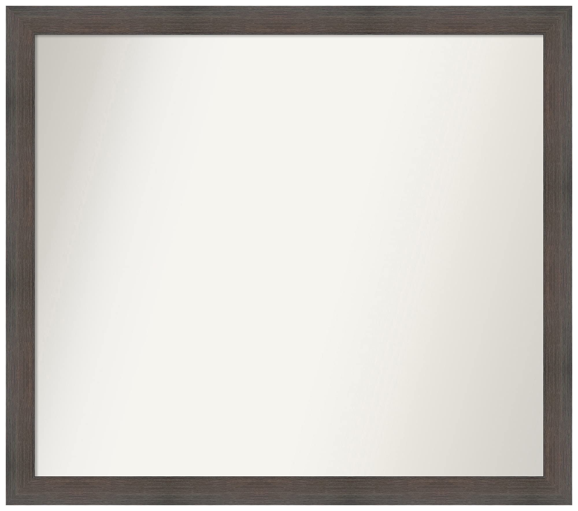 Amanti Art 30x34 Inch Non-Beveled Custom Wall Mirror with Hardwood Chocolate Narrow Frame - Bathroom, Living Room, Bedroom Decor - Various Sizes Available