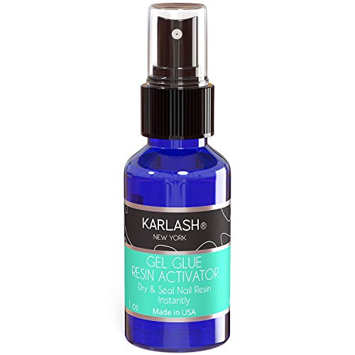 Karlash Professional Nail Gel Glue Activator - 1 oz Fast Drying Resin for Gel & Silk Wraps - Perfect for Salon Nail Extensions & DIY Manicures at Home