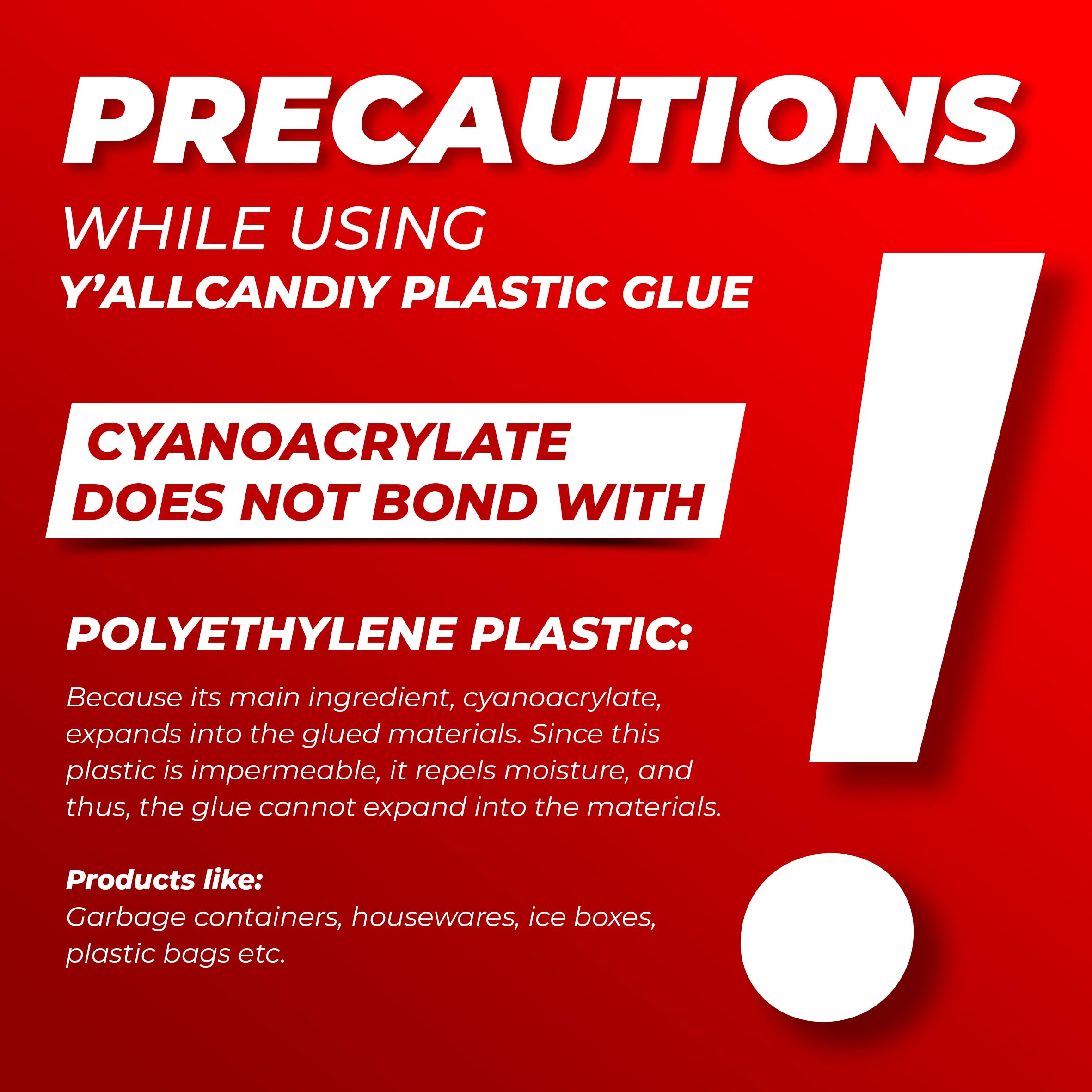 Y'allCanDiy Super Glue for Plastic 20g (.7 oz) - Heavy Duty CA Adhesive for Legos, Miniatures, 3D Printing (PLA, ABS, PVC) - Strong Bond for Toys, Cars & DIY Kits - Perfect for Home Repairs, Craft Projects & Model Building