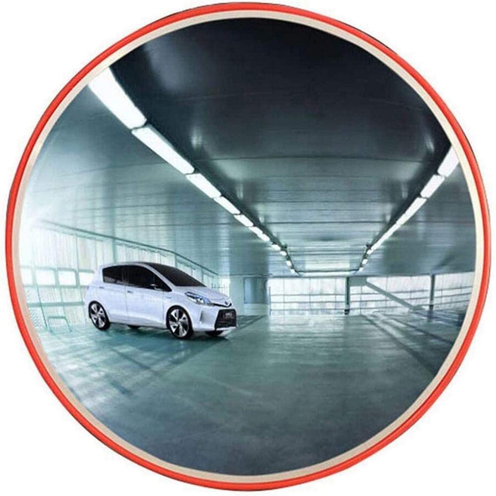 FMOGE 45cm Wide Angle Convex Mirror - Outdoor Traffic & Indoor Security Mirror, Shatterproof PC Glass for Supermarket, Store, Office - Perfect for Theft Prevention & Blind Spot Monitoring