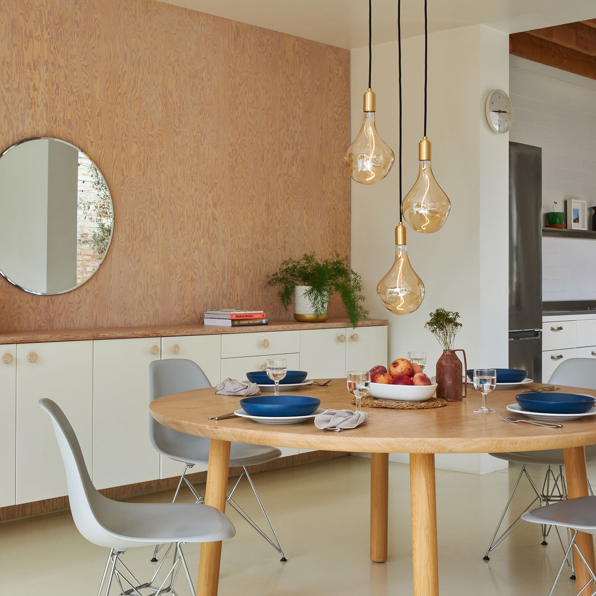 Voronoi II Brass Pendant Light Set of 3 - Modern Geometric Ceiling Lighting for Dining Room, Kitchen Island & Bedroom