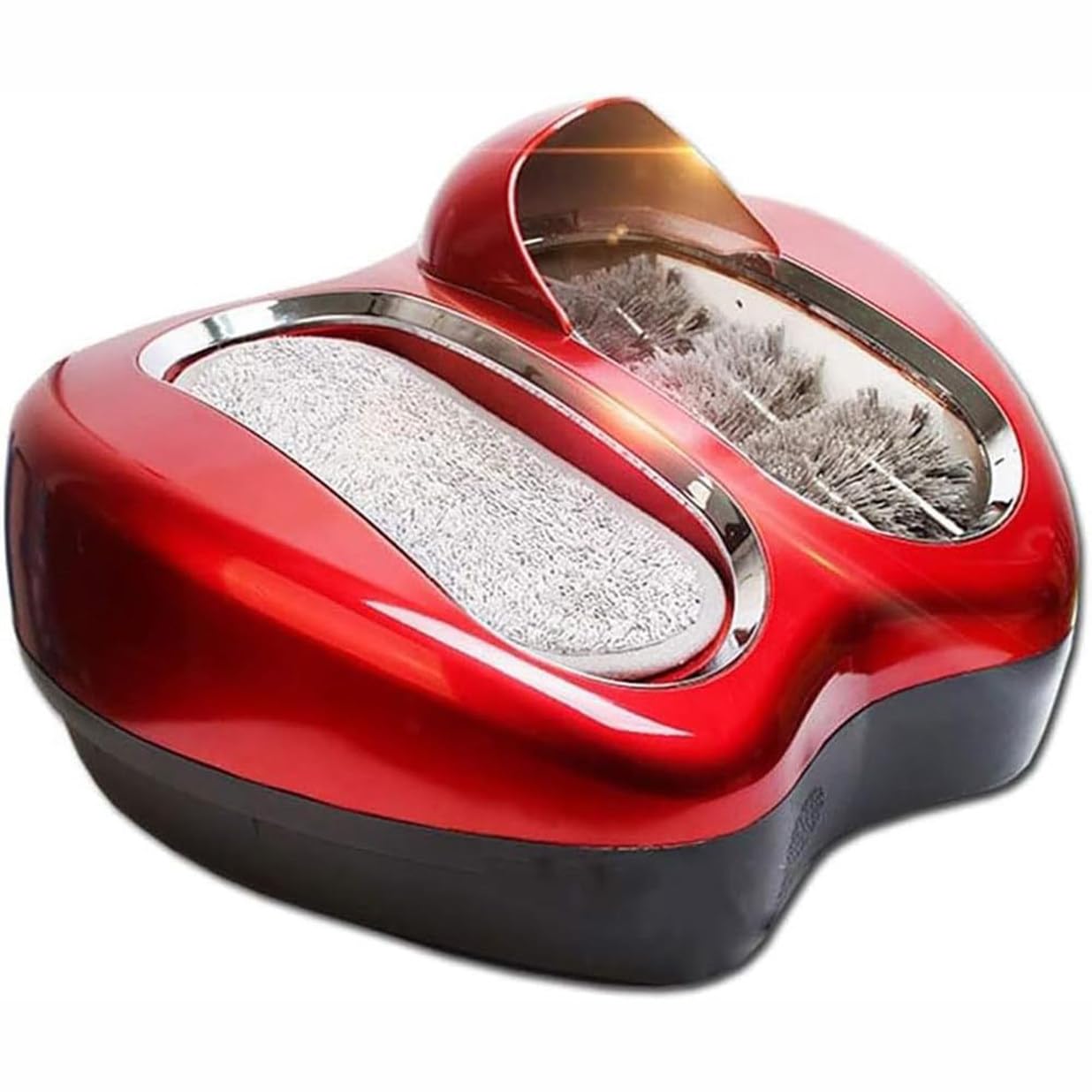 80W Automatic Induction Shoe Polisher Machine - Electric Shoe Cleaner for Hotels, Sales Centers & Entrances - Replaces Shoe Covers - Red | Perfect for High-Traffic Commercial Spaces & Home Use