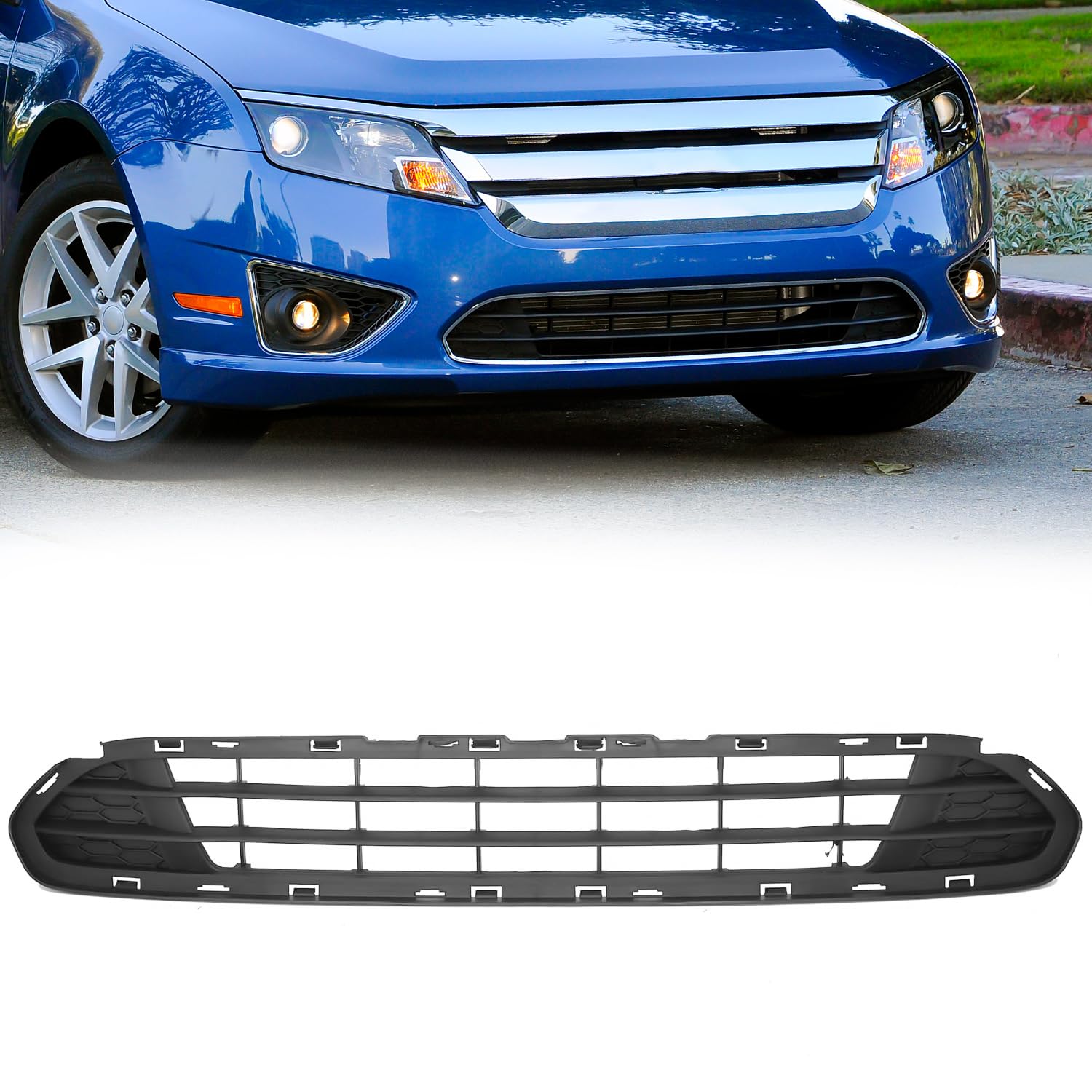 KARPAL Front Bumper Lower Grille Grill Replacement for 2010-2012 Ford Fusion | AE5Z8200DA FO1036127 | Perfect for Off-Road & Daily Driving