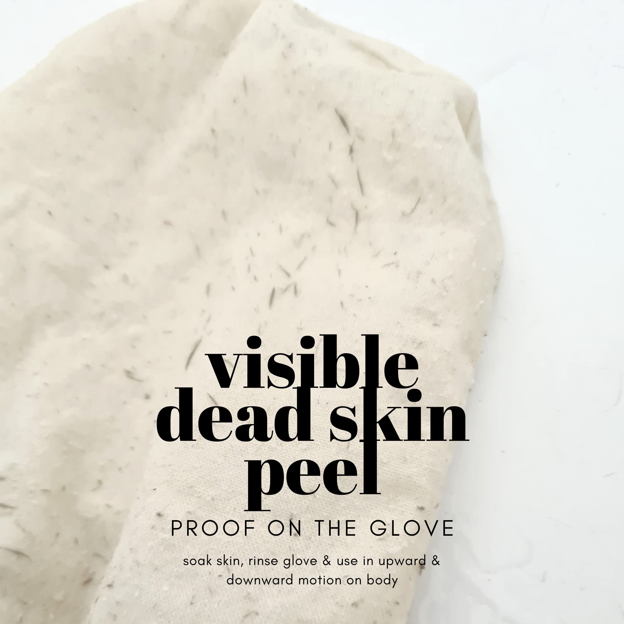 Natural Silk Exfoliating Glove & Mitt - Body Scrub for Dead Skin Removal, Raw Silk Exfoliator for Smooth Skin - Perfect for Spa, Shower & Home Skincare Routine