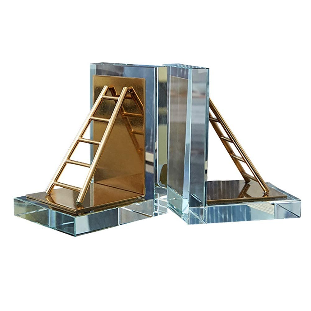SIWAN Decorative Ceramic Lotus Bookends with Metal Base - 1 Pair Office Desktop Book Stoppers, Creative Book Rack Holder for Home & Office Organization - Perfect for Bookshelves, Desks, and Gift Giving