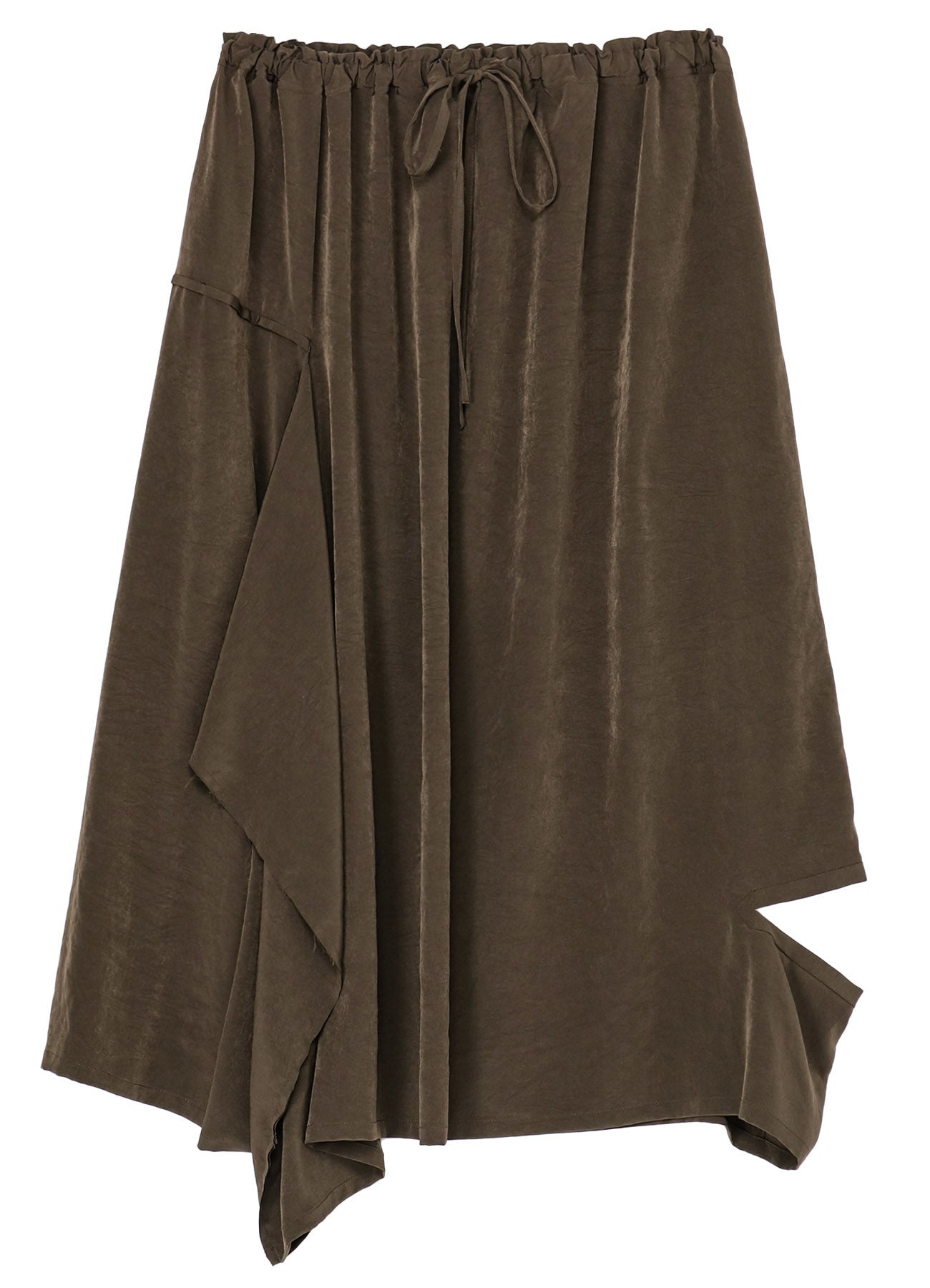 CREPE de CHINE RIGHT DRAPE SKIRT - Flowy A-Line Midi Skirt for Women | Elegant Office Wear & Casual Outfits | Perfect for Work, Dates & Special Occasions