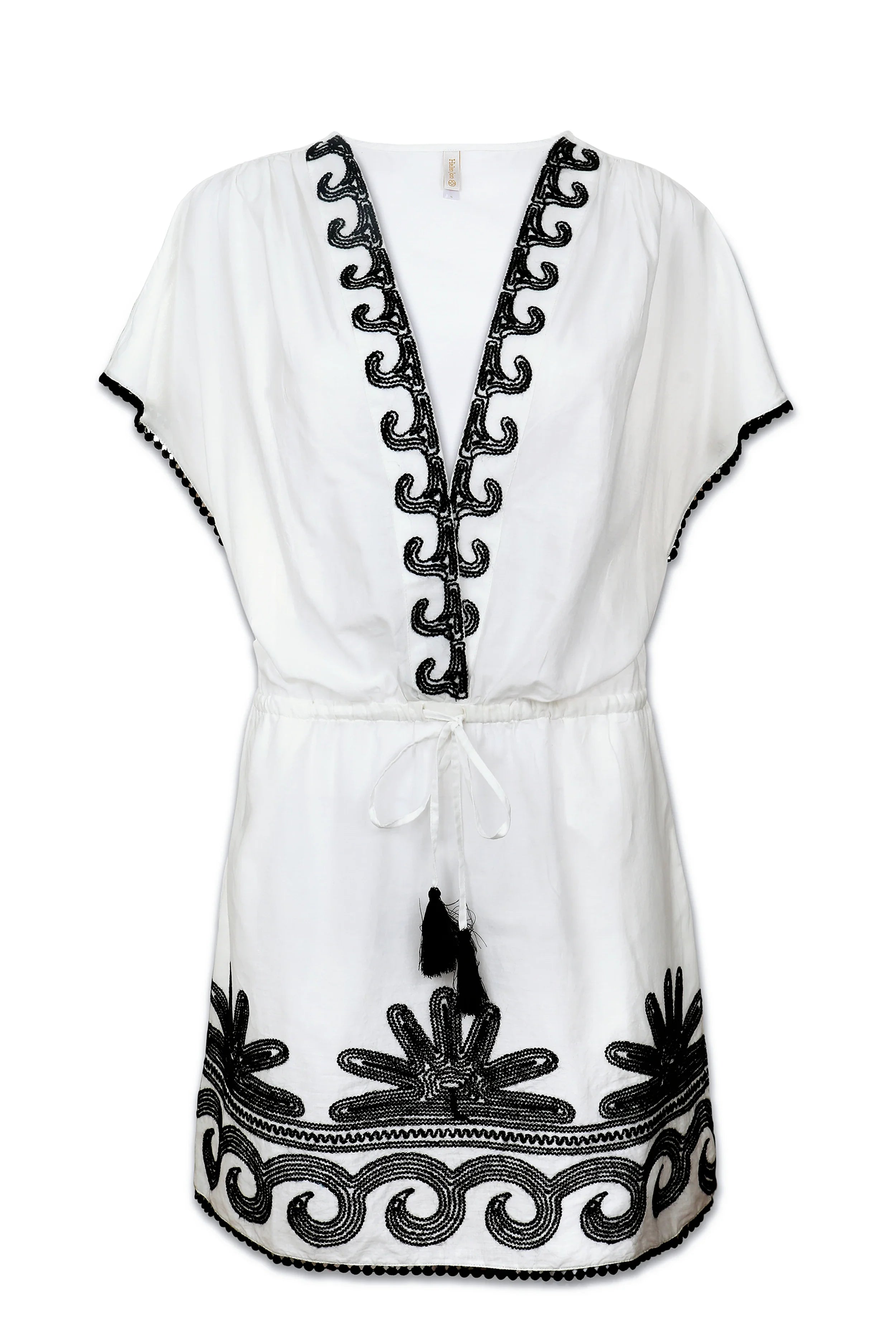 Margaux Dress - Elegant Black & White Floral Print Women's Dress for Casual Wear, Office & Party Occasions