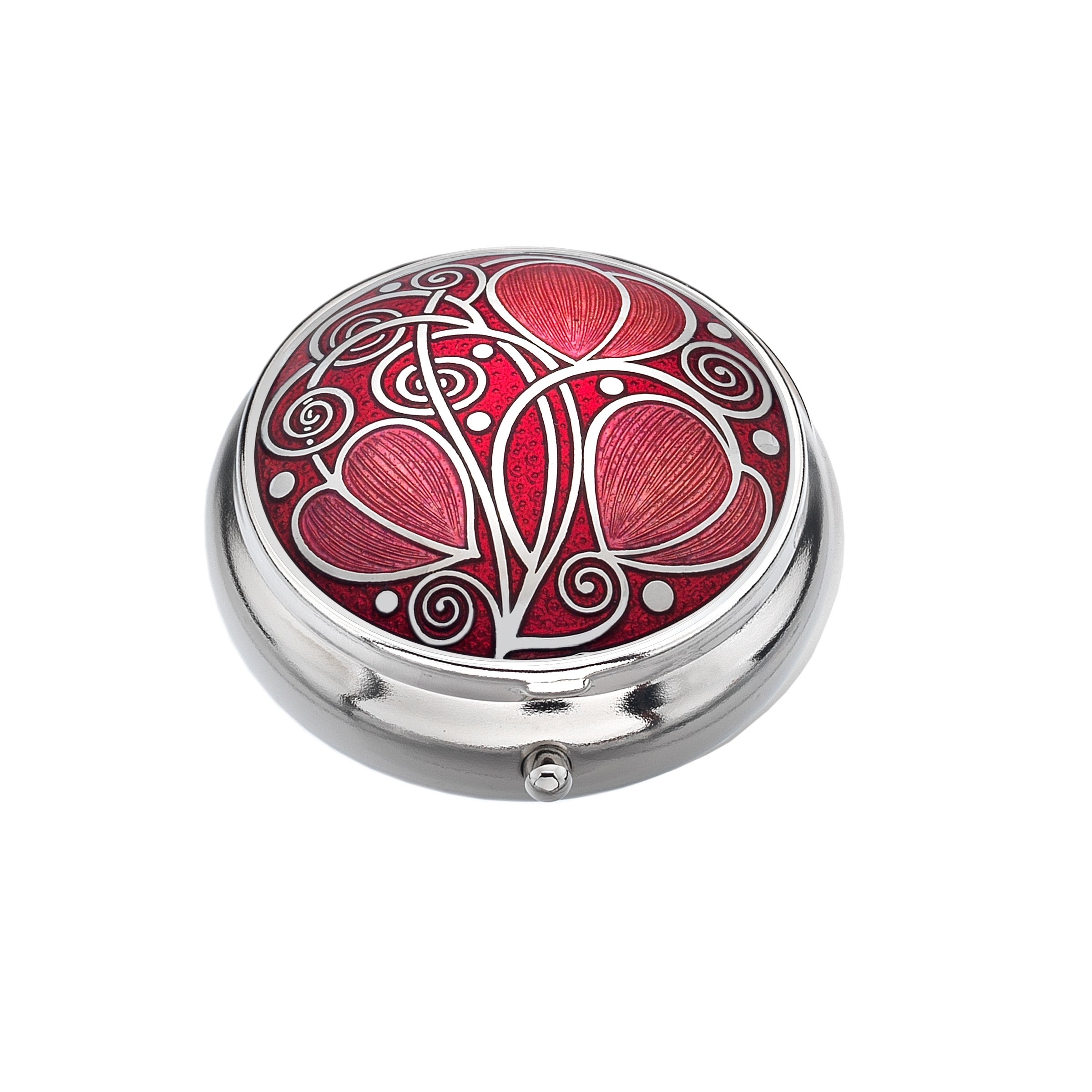 Celtic Swirls Design Purple Pill Organizer Box - Weekly Medication Storage for Travel, Home & Daily Use