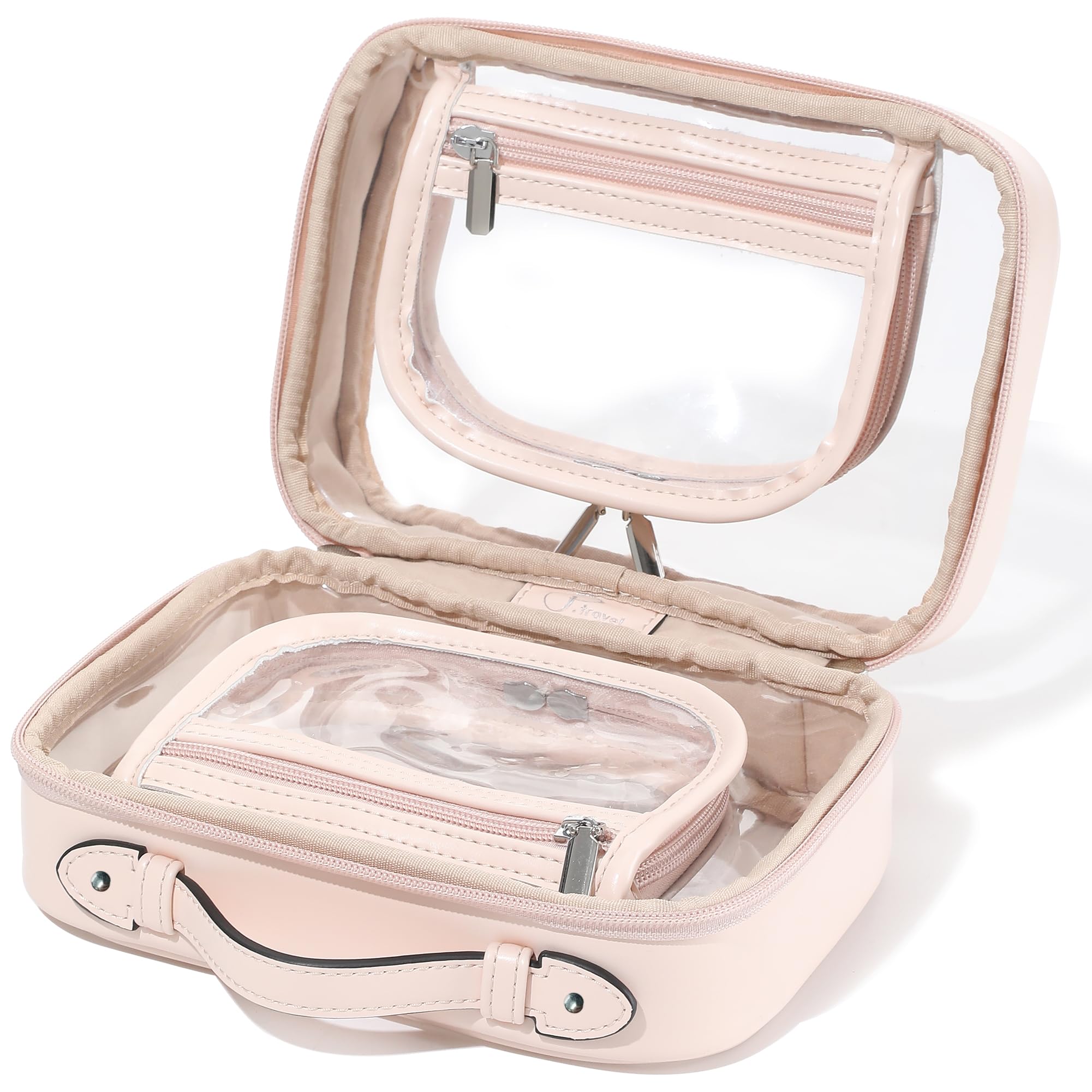 Veki Clear Makeup Bag - Large Waterproof Travel Cosmetic Case with Zipper, Spacious Toiletry Organizer for Women | Perfect for Travel, Gym & Daily Cosmetics Storage