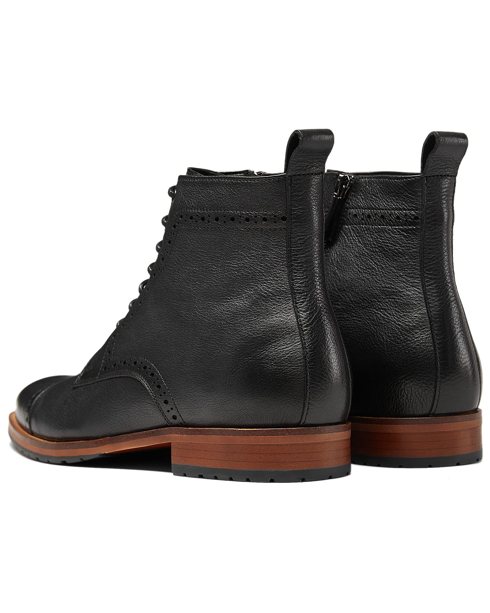 Men's Genuine Leather Motorcycle Boots - Combat, Casual & Work Boots for Riding, Outdoor & Daily Wear