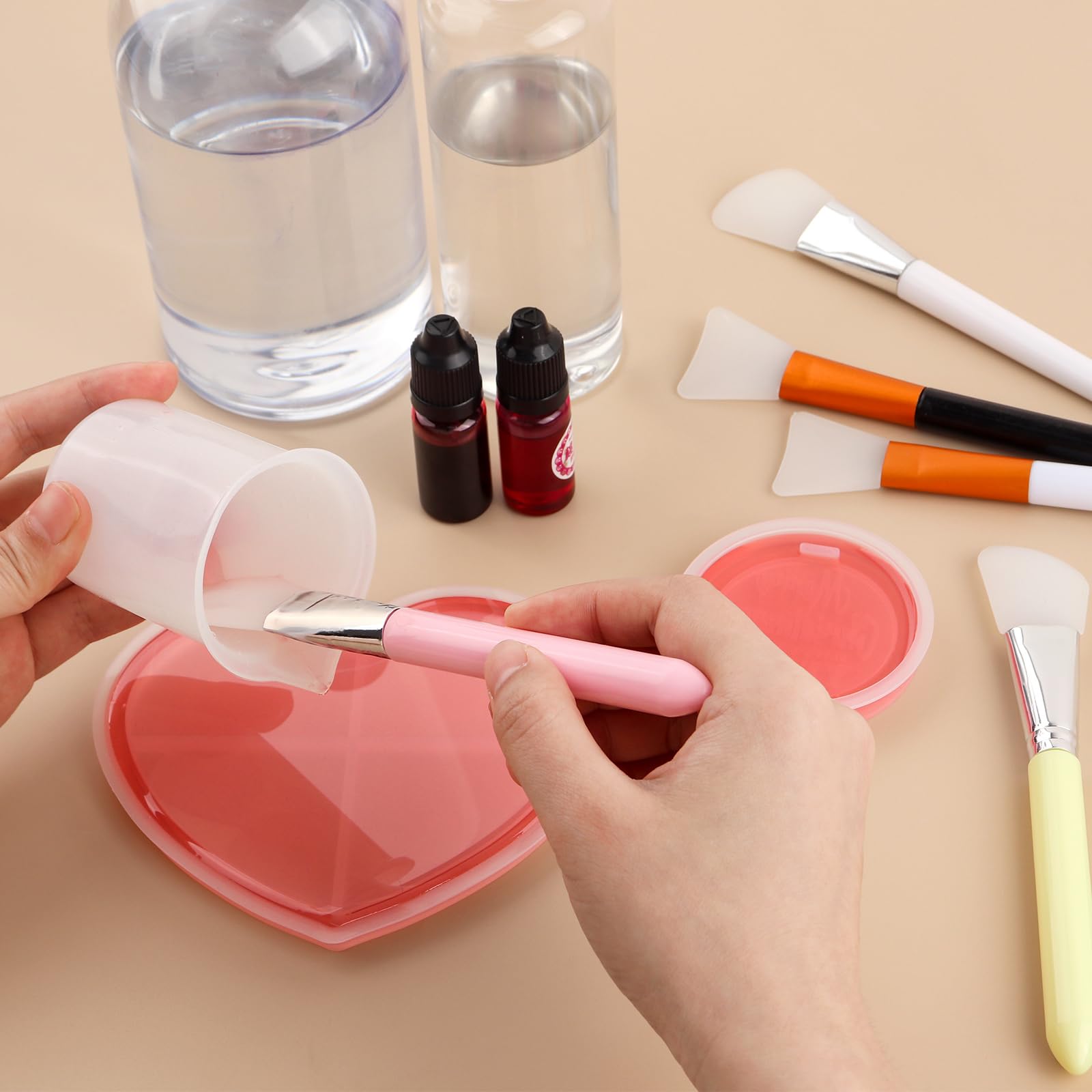 8-Piece Silicone Craft Brush Set - Reusable Epoxy Resin Brushes, Spatula & Spreading Tools for DIY Painting, Mixing & Glitter Tumbler Art - Perfect for Resin Crafts, Acrylic Pouring & Epoxy Projects