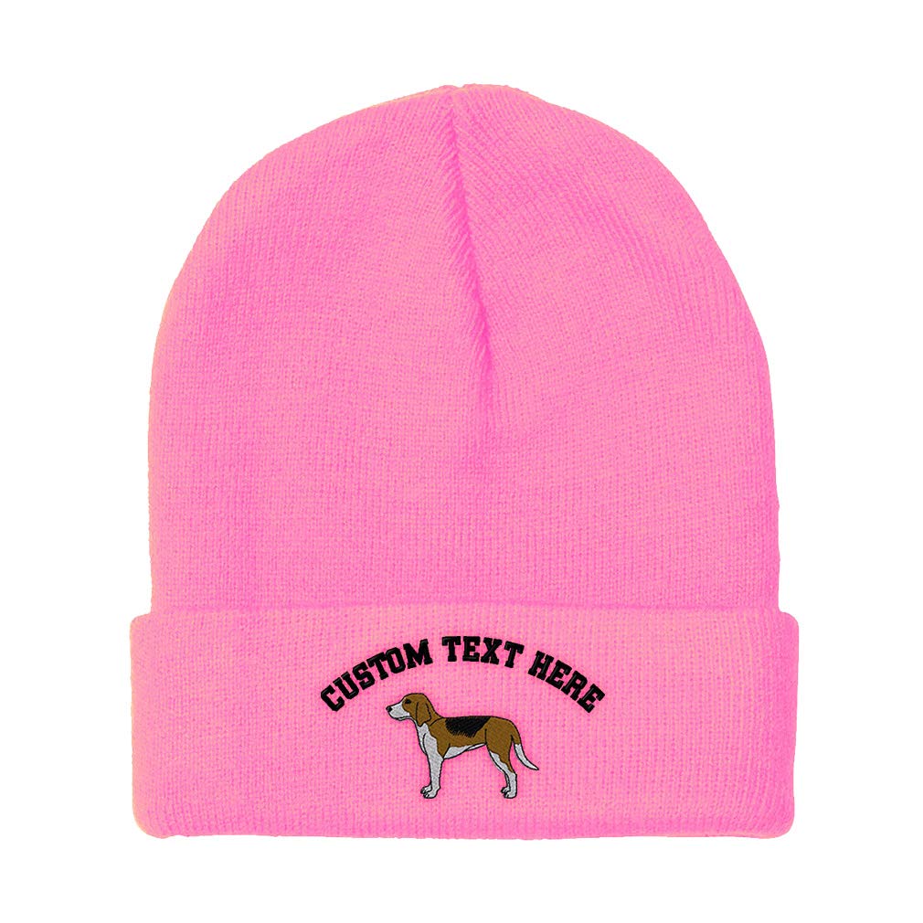 Custom Embroidered American Foxhound Beanie - Acrylic Skull Cap Winter Hat for Men & Women - One Size Fits All - Perfect for Dog Lovers, Outdoor Activities & Cold Weather Protection