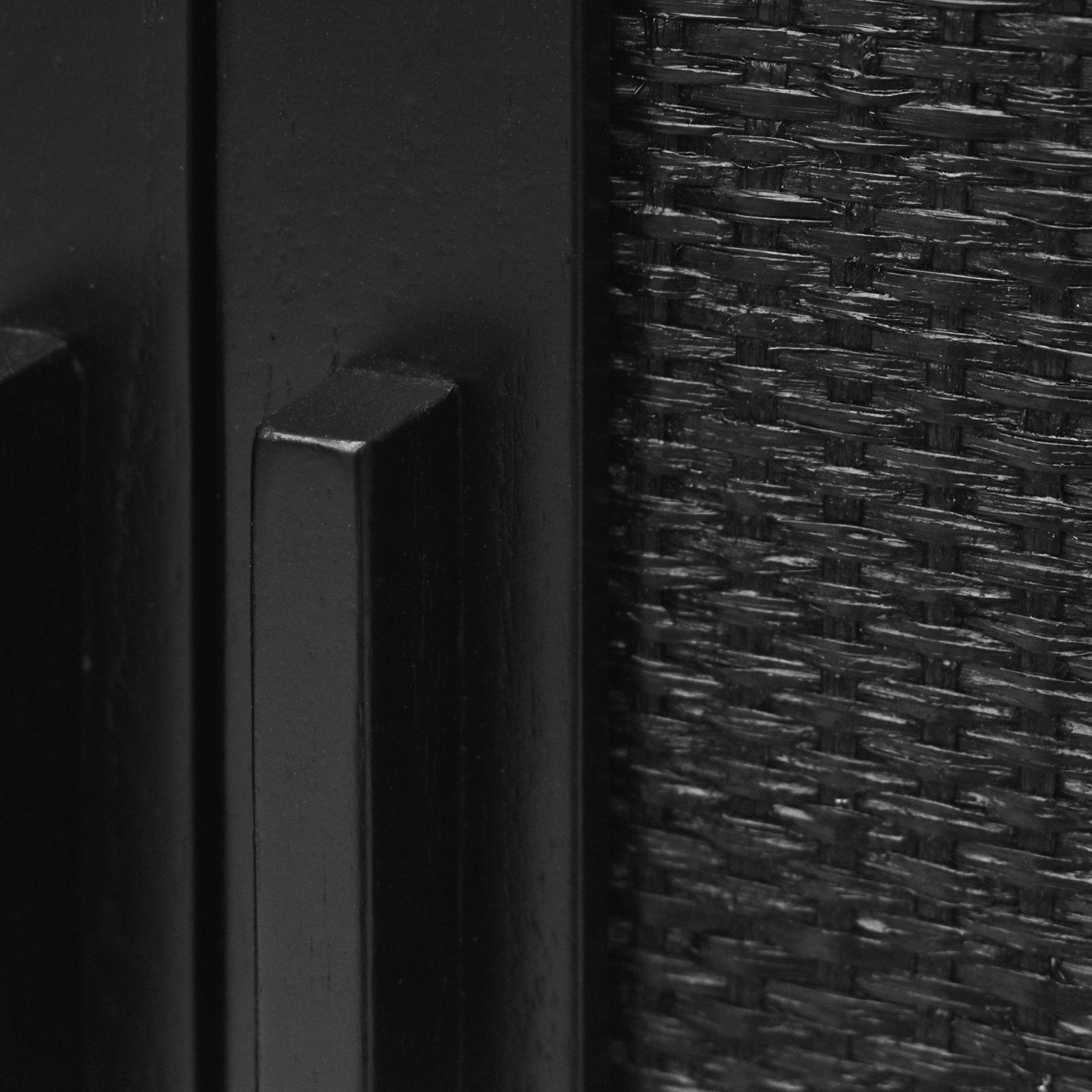 Delancey Black 2-Door Storage Cabinet - Modern Wardrobe for Bedroom, Living Room & Office Organization