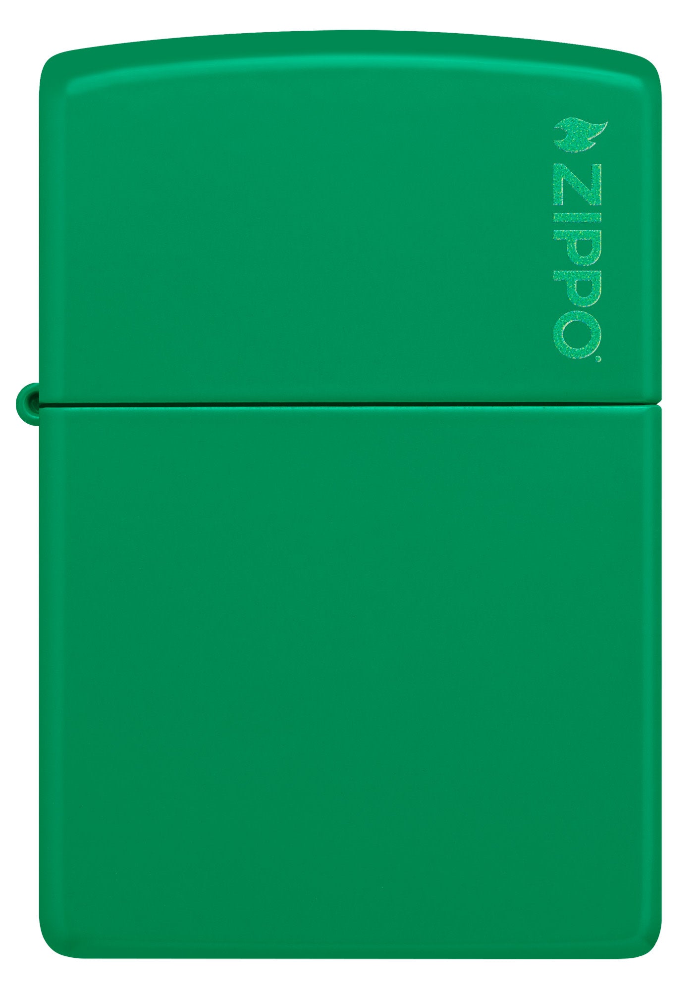 Classic Grass Green Matte Zippo Lighter with Logo - Windproof Refillable Metal Lighter for Outdoor Camping, Hiking & Everyday Carry (EDC)