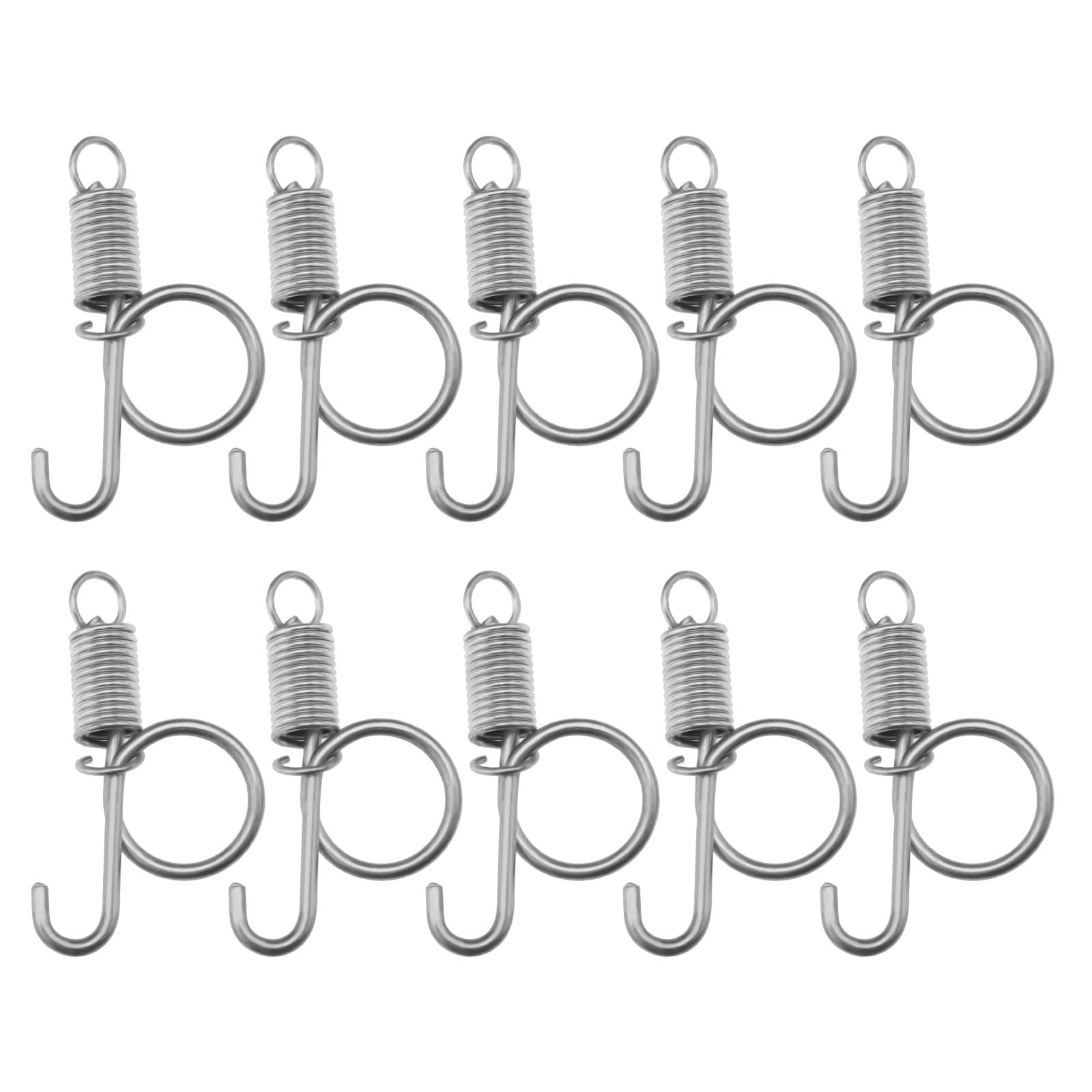 30Pcs Spring Hook Cage Door Latch - Heavy Duty Iron Wire Spring Cage Door Fixing Tools for Chicken Coop, Pigeon & Rabbit Cages (55mm) - Secure Animal Enclosures & DIY Pet Housing Projects