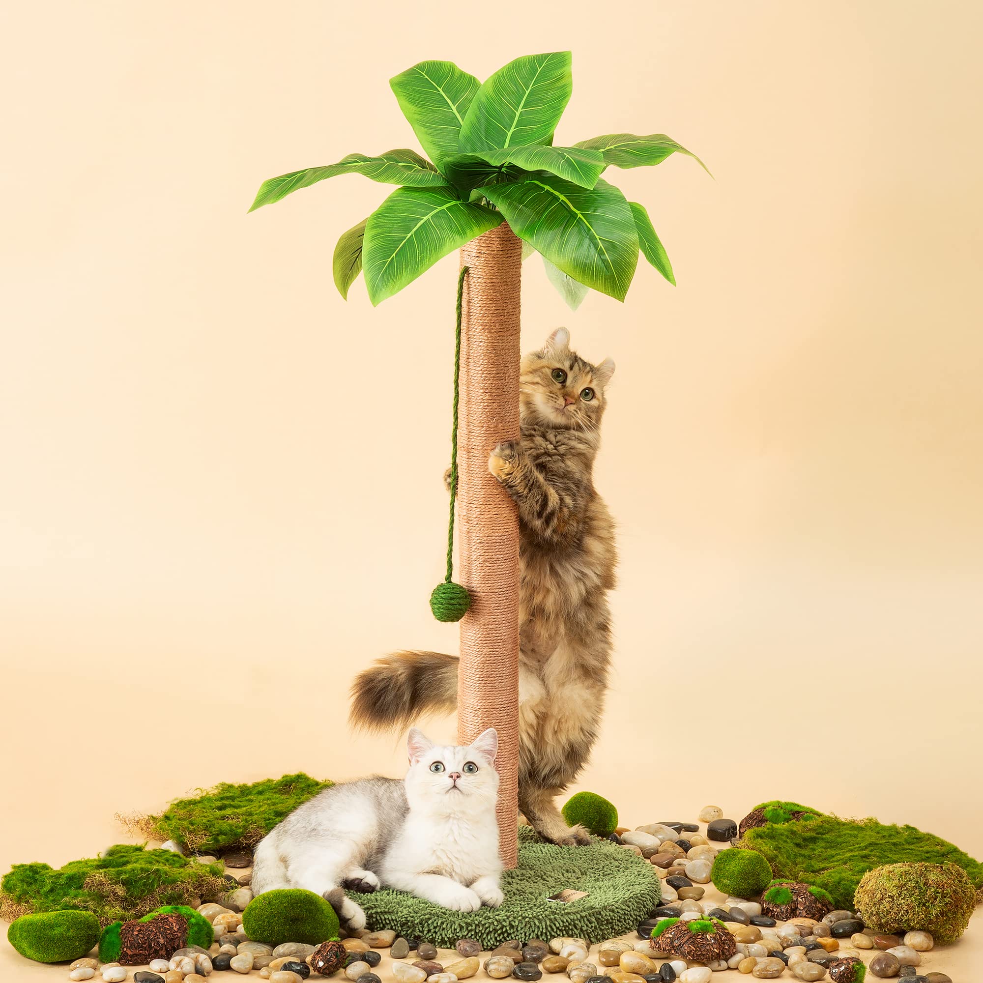 Premium Cat Scratching Post with Sisal Fiber - Durable Cat Tree for Indoor Cats - Perfect for Scratching, Climbing & Play - Ideal for Small Spaces & Apartments