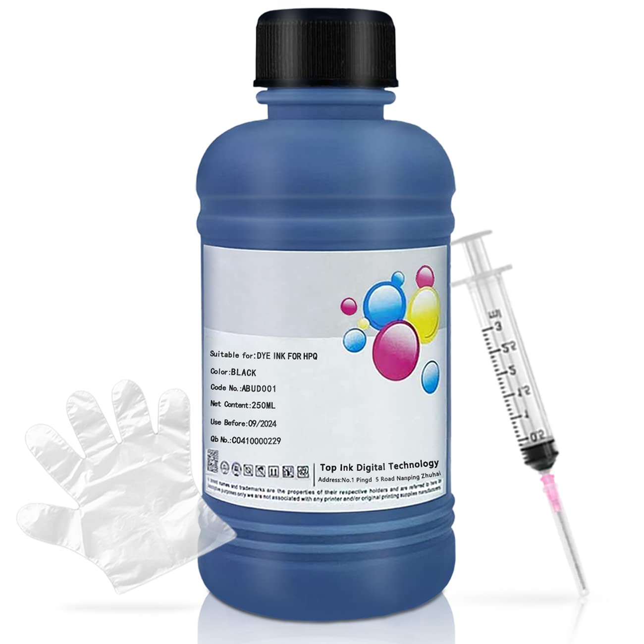 Universal Ink Refill Kit for Canon HP Epson Brother Inkjet Printers - 250ml Black Printer Ink Bottle | Perfect for Home Office Printing, School Projects & Small Business Use