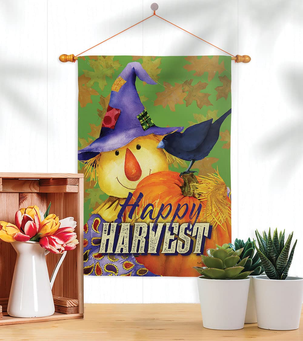 Happy Harvest Scarecrow Fall Flag Set - 28x40