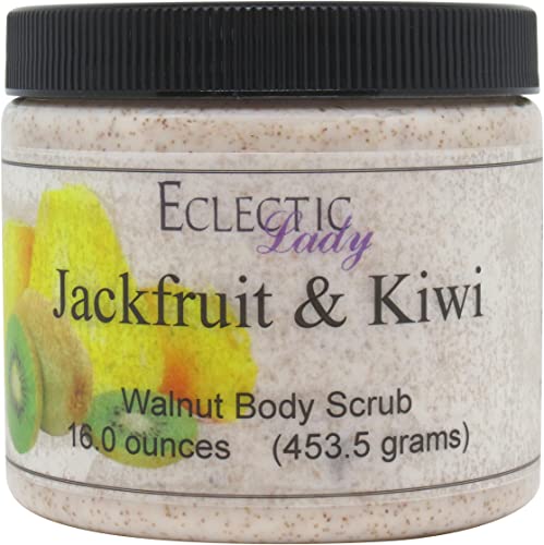 Eclectic Lady Jackfruit & Kiwi Walnut Exfoliating Body Scrub - 16 oz Natural Skincare for Dry Skin - Perfect for Spa Day & At-Home Self Care
