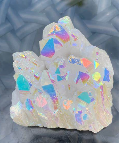 Angel Aura Quartz Crystal - Natural Healing Stone for Joy & Positivity | Meditation, Energy Healing & Spiritual Growth