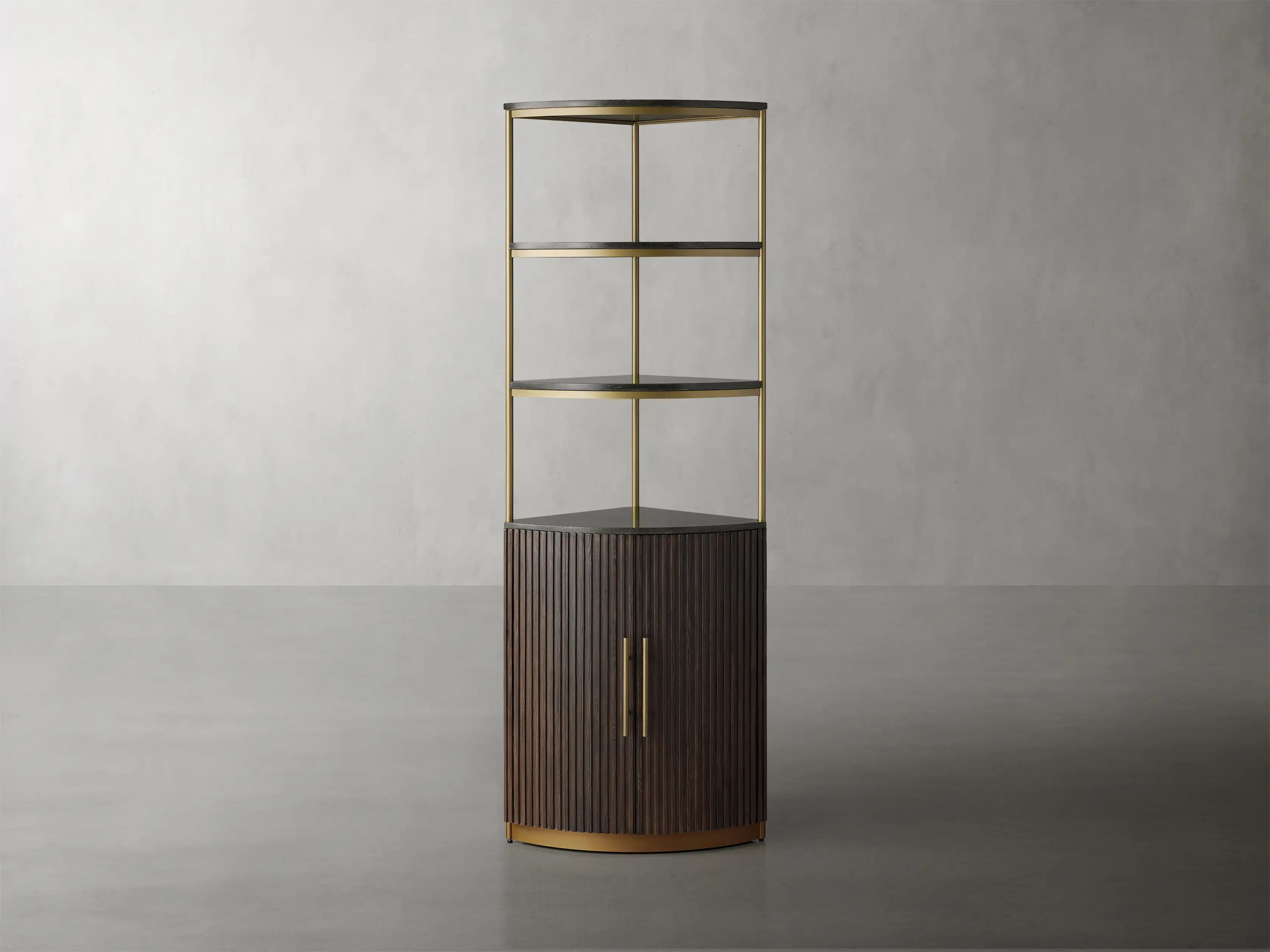Stylish Fimley Corner Cabinet - Space-Saving Storage Solution for Living Room, Kitchen & Bathroom | Perfect for Small Spaces & Home Organization