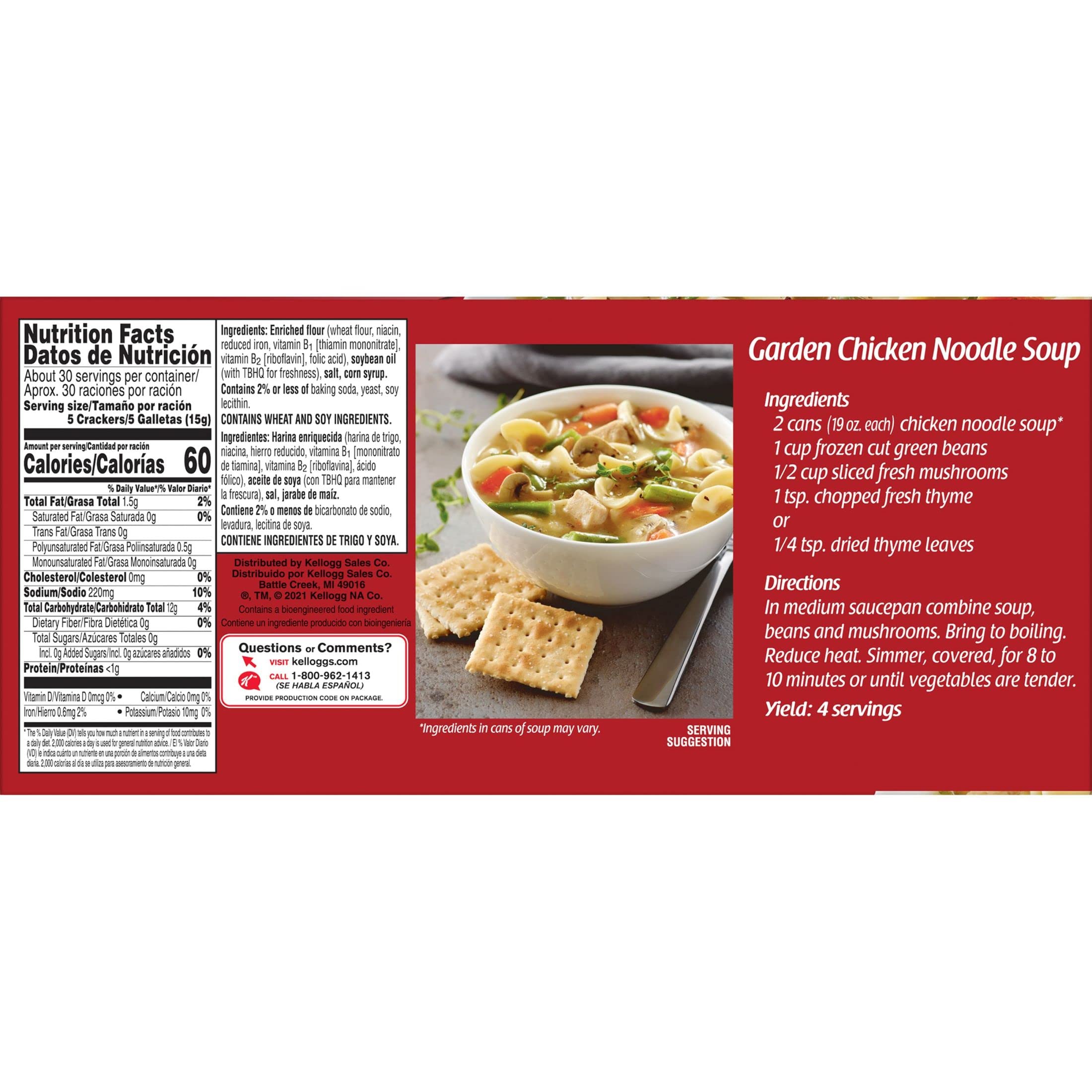 Zesta Original Saltine Crackers 16oz (1 Box) - Perfect for Soup, Lunch Snacks & Party Appetizers