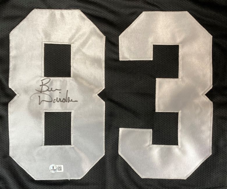 Ben Davidson Oakland Raiders Signed Black Football Jersey - Authentic NFL Memorabilia for Collectors & Fans - Perfect for Display, Gifting, and Game Day