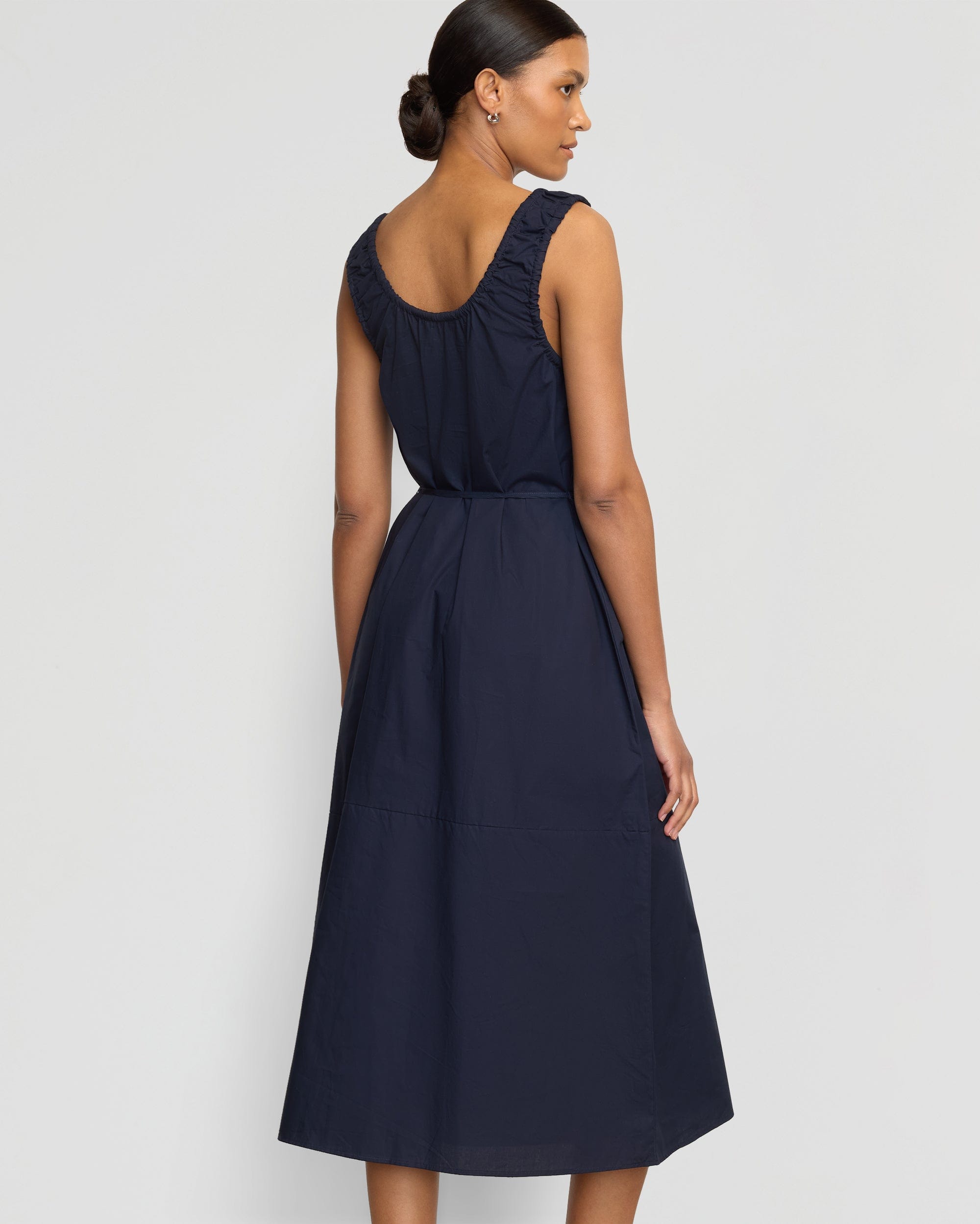 Midori Organic Cotton U Neck Dress - Eco-Friendly Women's Summer Casual Dress for Beach, Travel & Everyday Wear