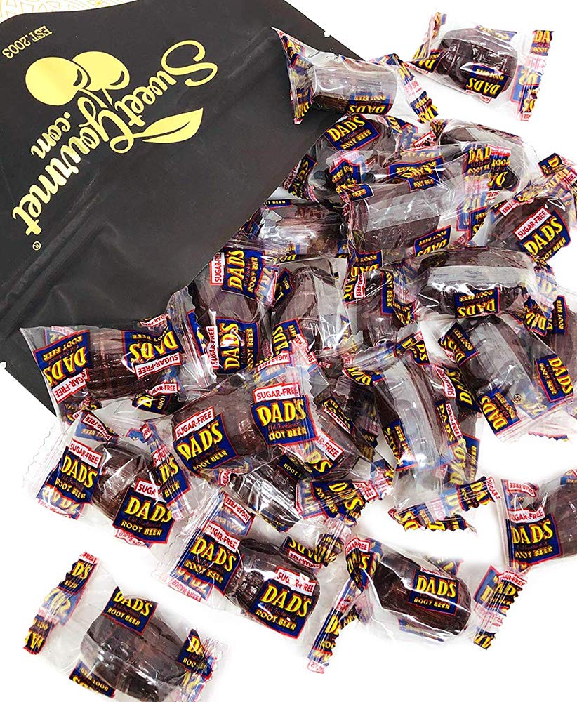 Sugar-Free Root Beer Barrels Hard Candy by SweetGourmet | 1 Pound Bulk Zero-Sugar Candy for Diabetics & Keto Diet | Perfect for Parties, Gifts & Movie Nights