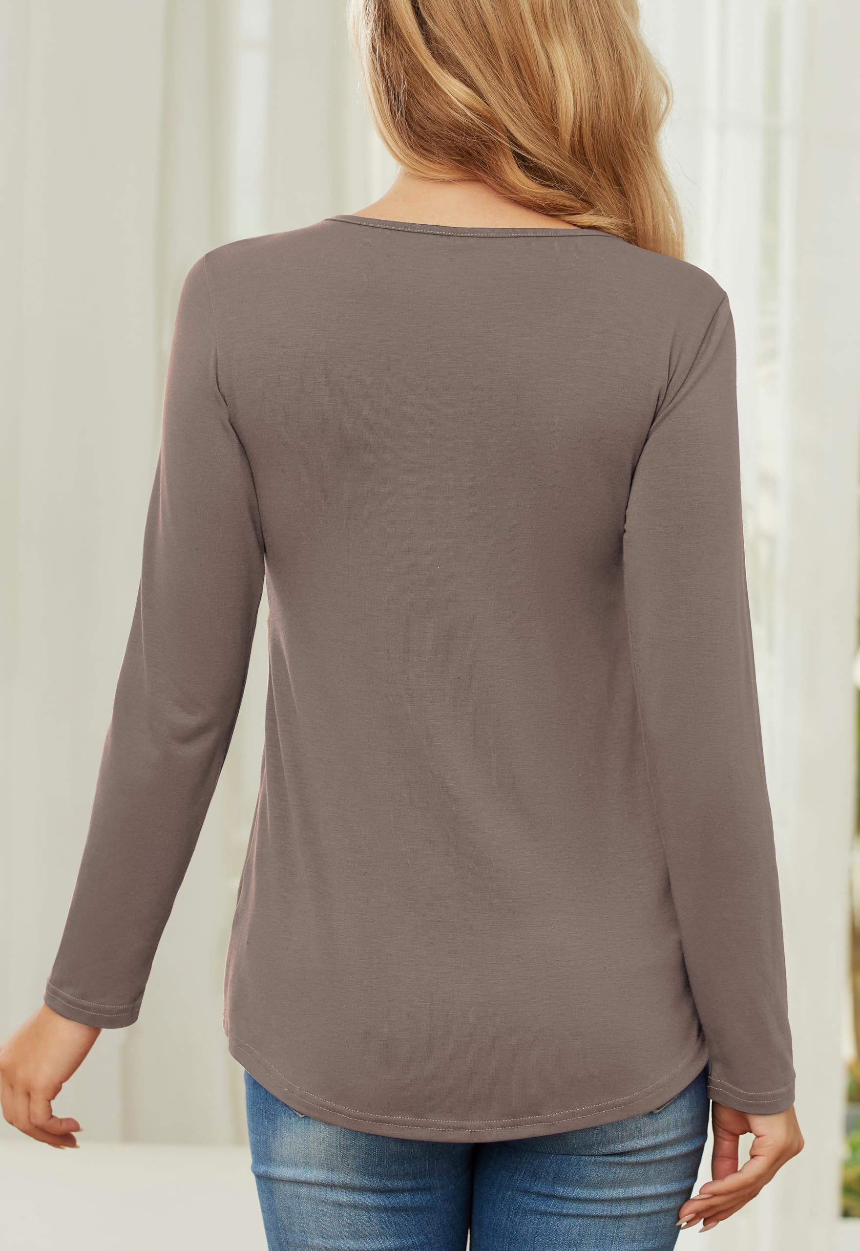 Stylish Maternity Tops for Women - Short & Long Sleeve Peplum Tunic with Front Pleat Detail | Comfortable Pregnancy Casual T-Shirts | Perfect for Work, Daily Wear & Maternity Photos