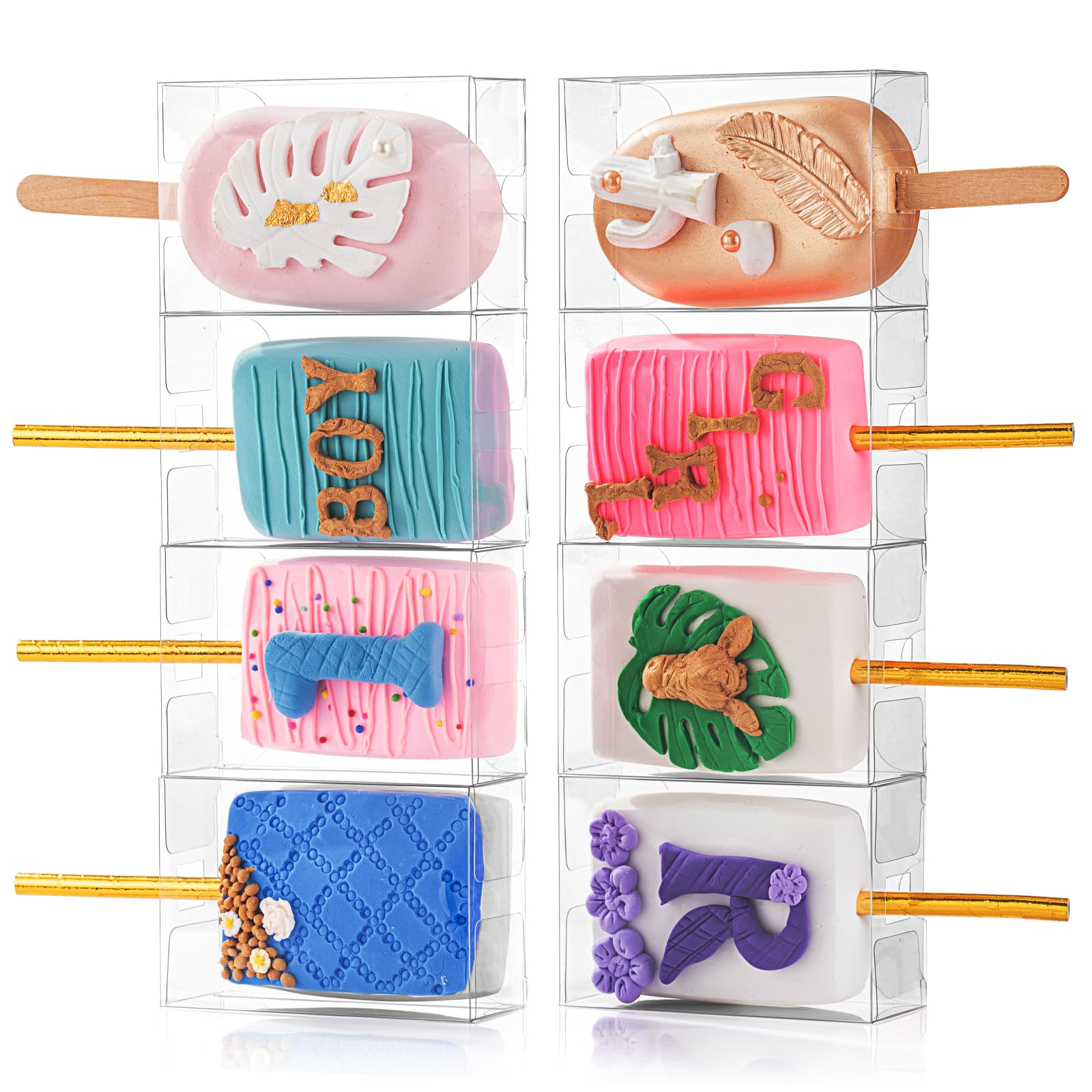 24PCS Rice Krispie Treat Boxes with Hole - 3.5