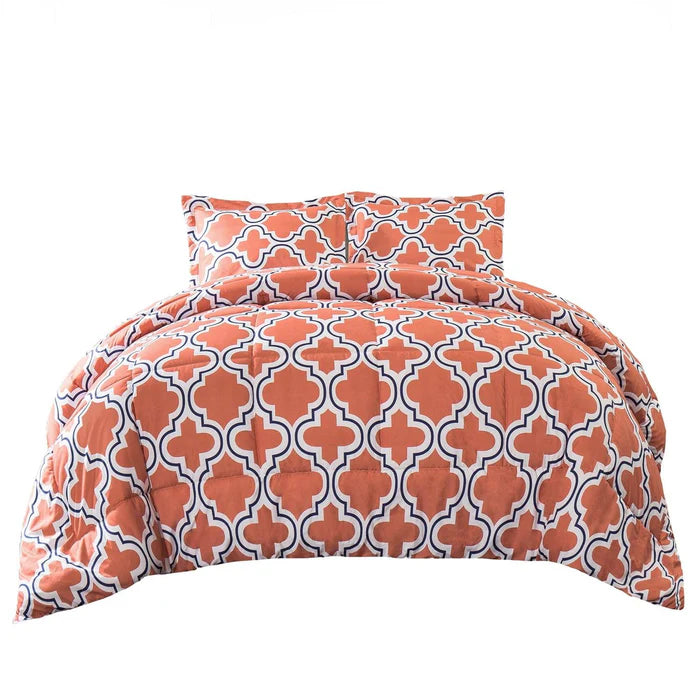 Trellis Down Alternative Modern Comforter Set - Soft Hypoallergenic Bedding for All Seasons | Perfect for Master Bedroom, Guest Room & Dorm Decor