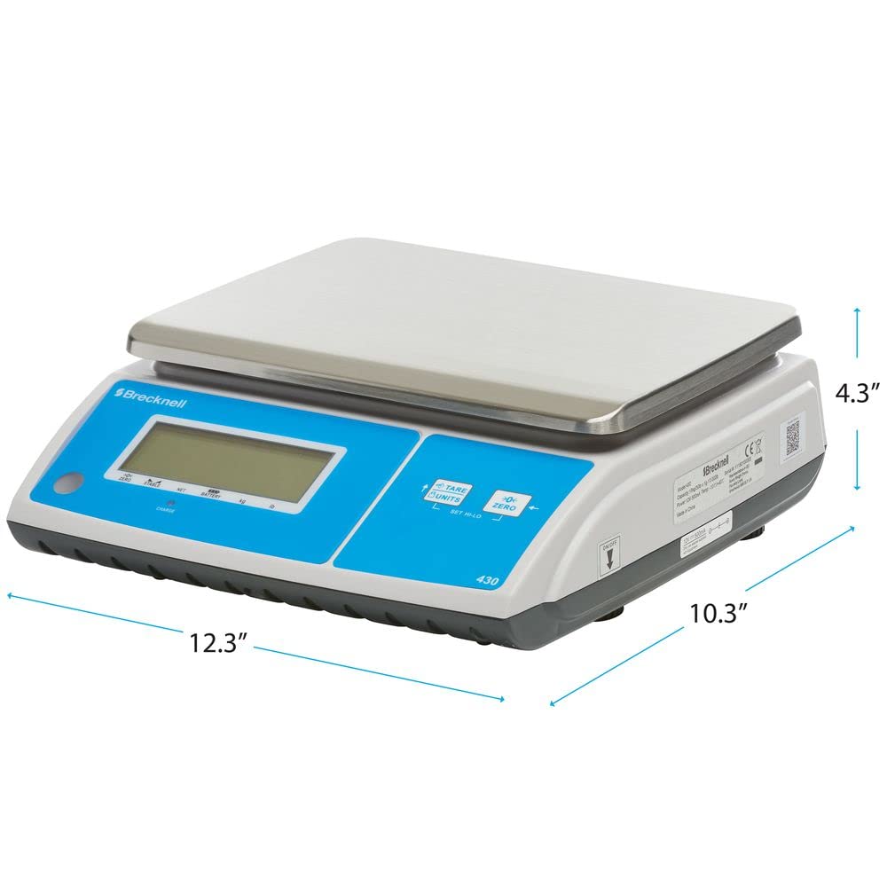 Brecknell 430-30 Digital Food Service Scale - 30 lb Capacity, 0.002 lb Precision - Perfect for Commercial Kitchens, Bakery, and Grocery Stores