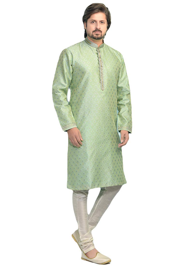 Indian Royal Designer Silk Kurta Pajama Set for Men | Traditional Ethnic Wedding Wear | Perfect for Festivals, Ceremonies & Special Occasions