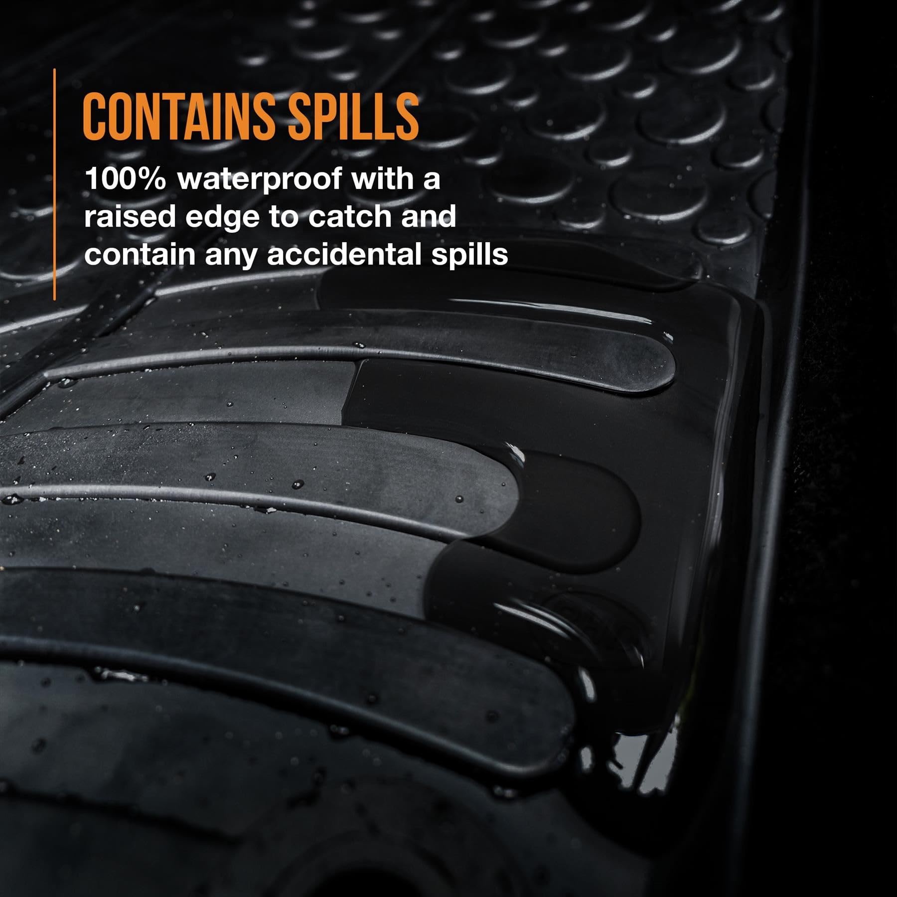 Premium Rubber Car Floor Mats for Renault Kangoo (2008-2021) & Citroën Berlingo Tourer (2012-2021) - Durable, Easy to Clean, All-Weather Protection - Perfect for Family Trips, Outdoor Adventures & Daily Commutes