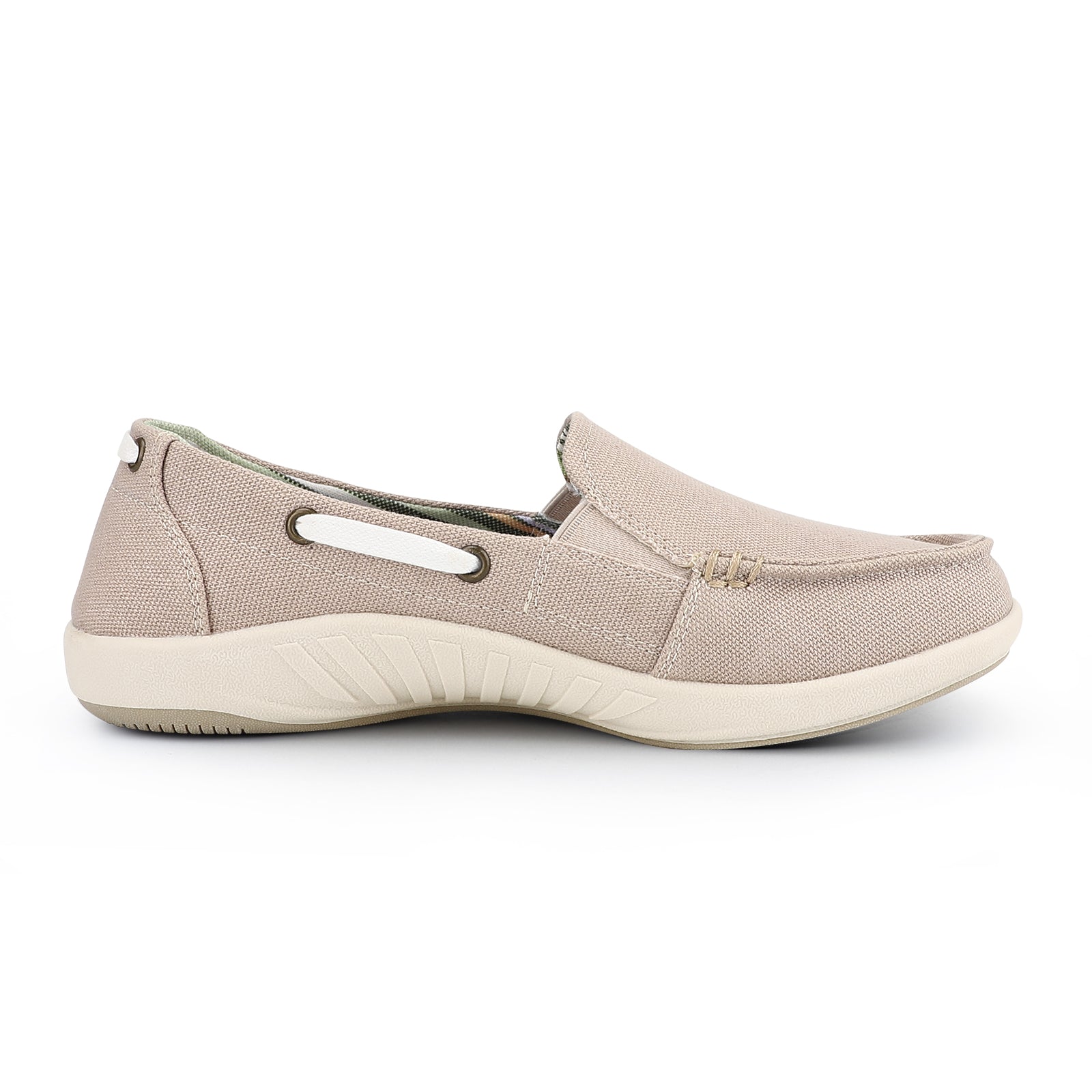 Women's Comfortable Canvas Loafer Shoes - Casual Slip-On Flats for Walking, Work & Travel - Breathable & Lightweight Everyday Shoes
