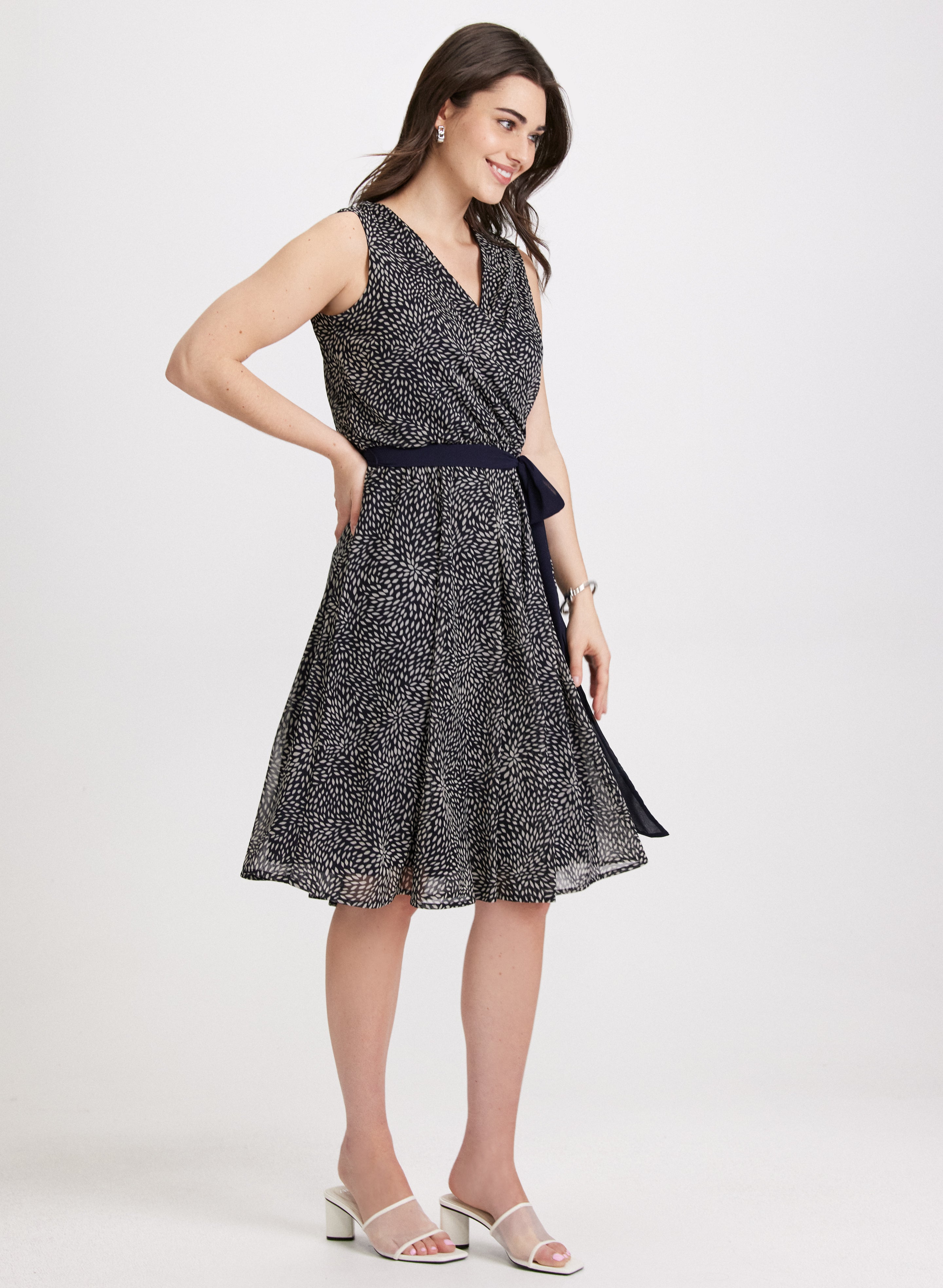 Dot Print Dress Blue Pattern Petites 4010103 1046 490 - Floral Summer Dress for Women, Casual Office Wear & Party Outfit