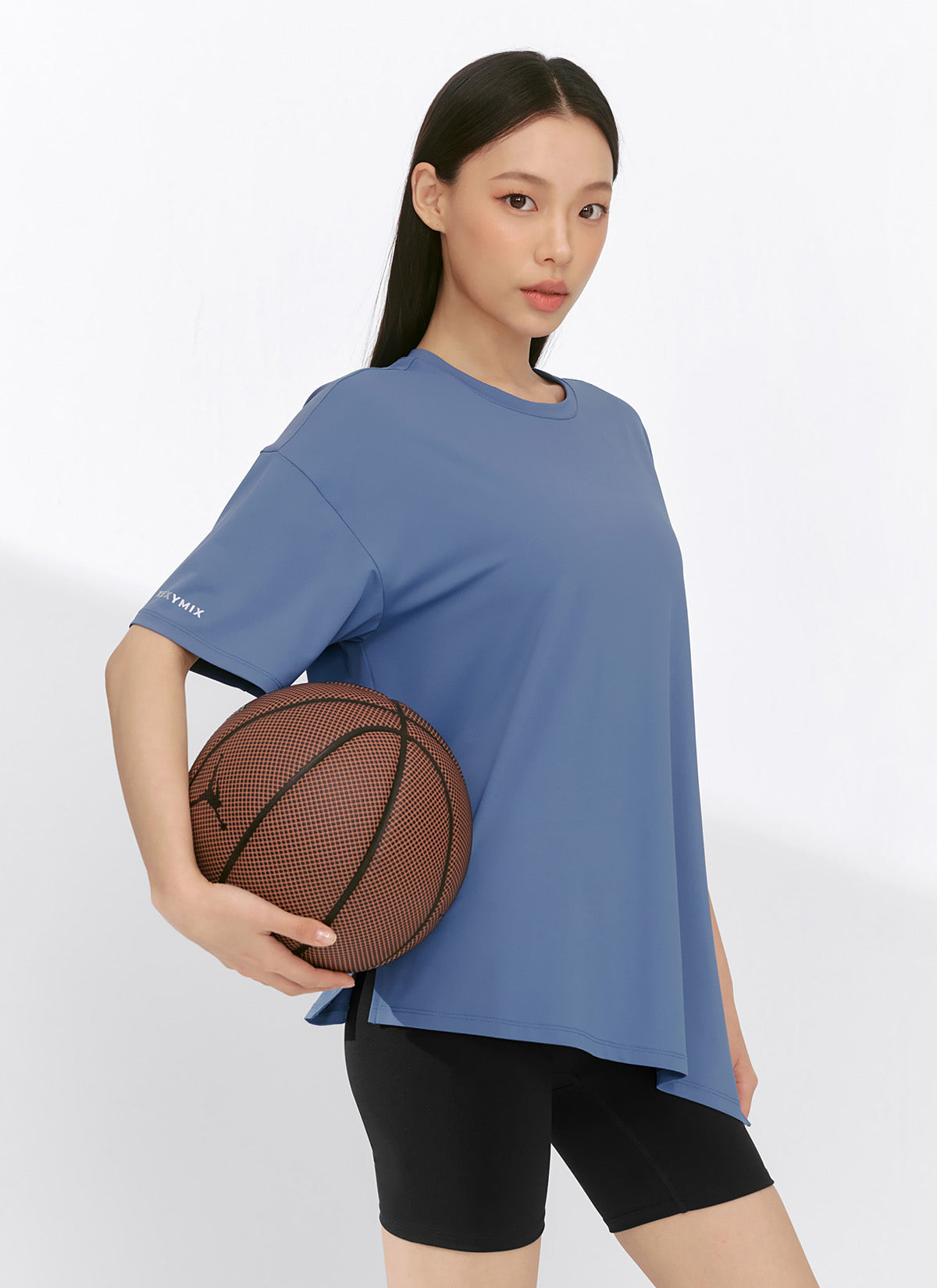 Lightweight Ice Feather 2.0 Unbalanced Loose Fit Short Sleeve T-Shirt for Women - Perfect for Casual Wear, Summer Outfits & Street Style Fashion