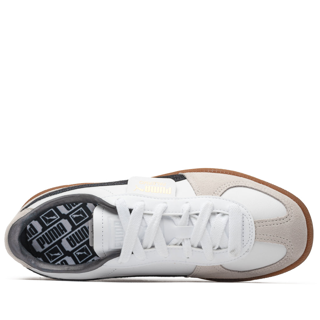Puma Palermo Leather Sneakers for Men - White/Vapor Grey - Comfortable & Stylish Casual Shoes for Walking, Running & Everyday Wear