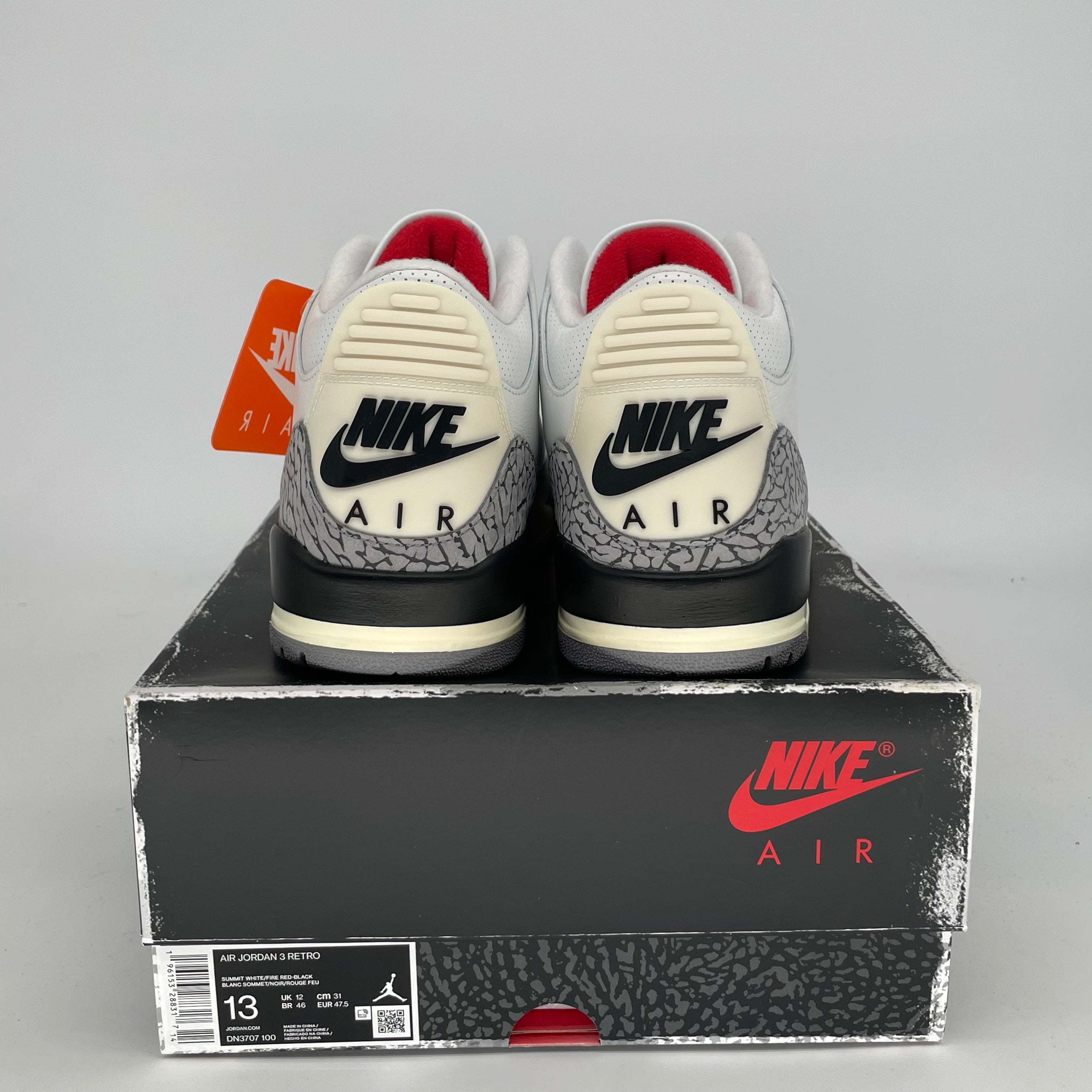 Original Air Jordan 3 White Cement Reimagined - Men's Size 13 (DN3707-100) | Retro Basketball Shoes for Sneaker Collectors & Streetwear Fashion
