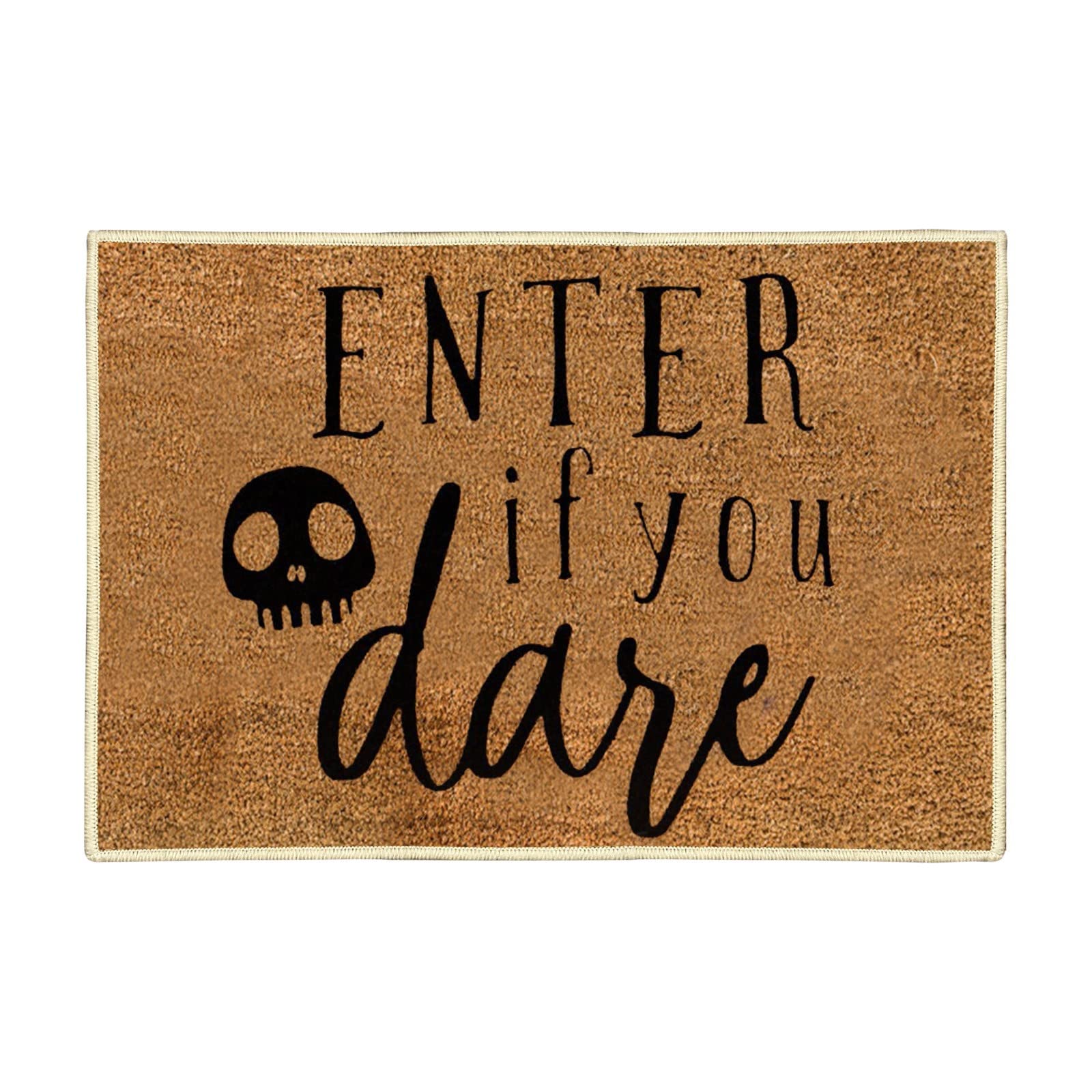 Custom Halloween Doormat with Wristbands - Personalized Front Door Decor for Home, Parties & Events - Spooky Blanket for Indoor/Outdoor Use (Size F, One Size)