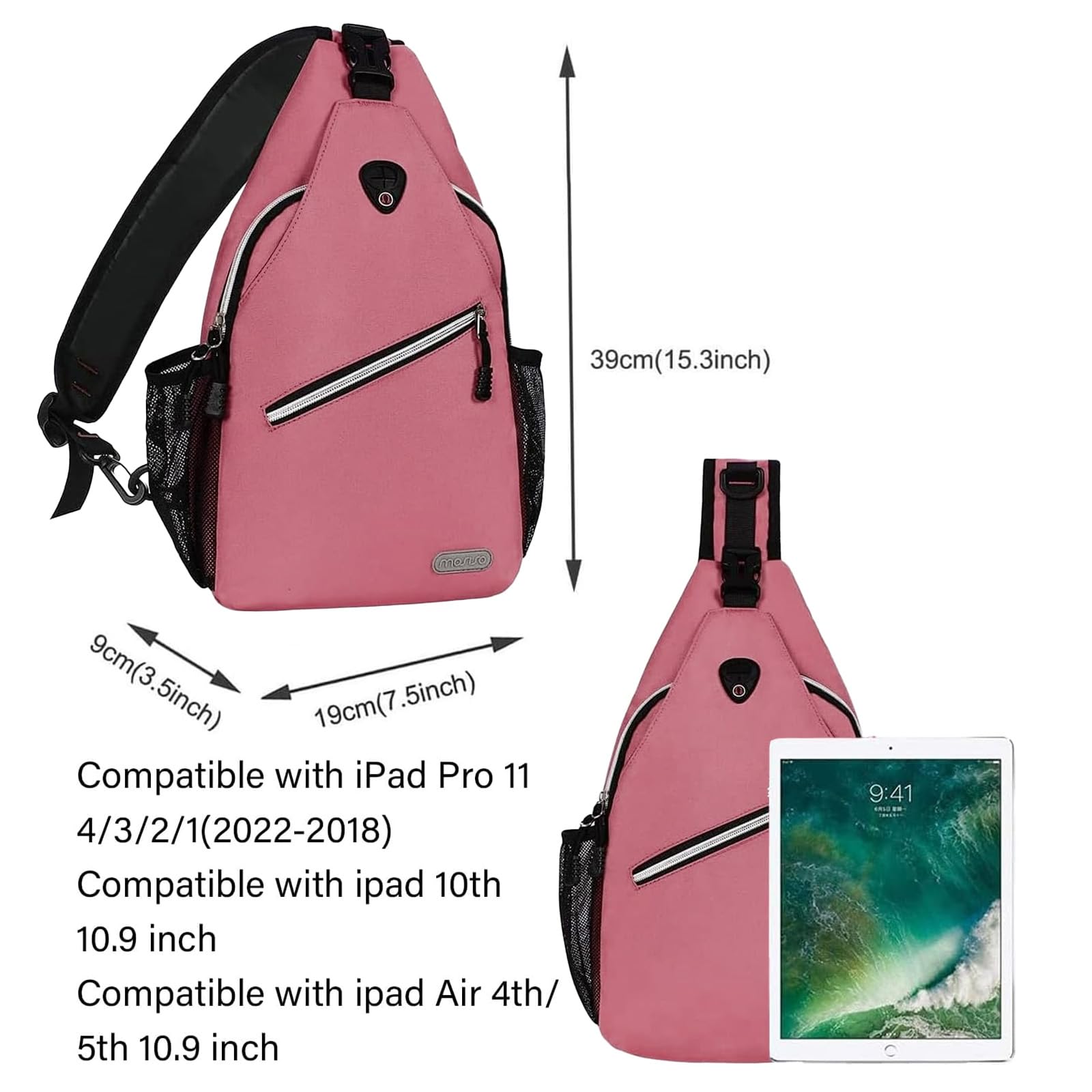 MOSISO Sling Backpack - Lightweight Crossbody Shoulder Bag for Travel, Hiking, Work & School | Water-Resistant Multipurpose Daypack for Men & Women | Perfect for Commuting, Gym & Outdoor Adventures