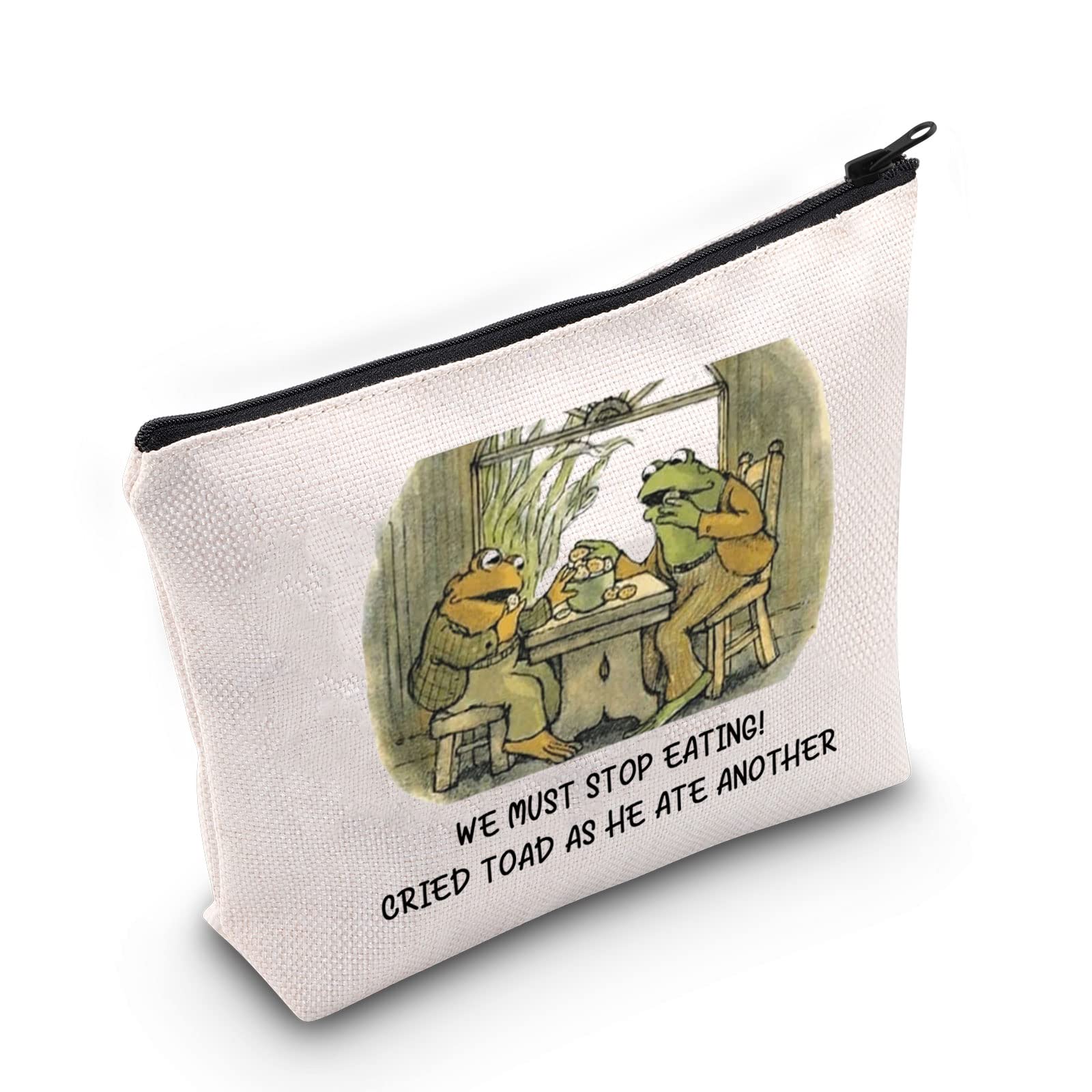 BLUPARK Funny Frog and Toad Makeup Bag - Cute Storybook Inspired Cosmetic Pouch for Best Friends Gift - Perfect for Travel, School, and Daily Makeup Storage