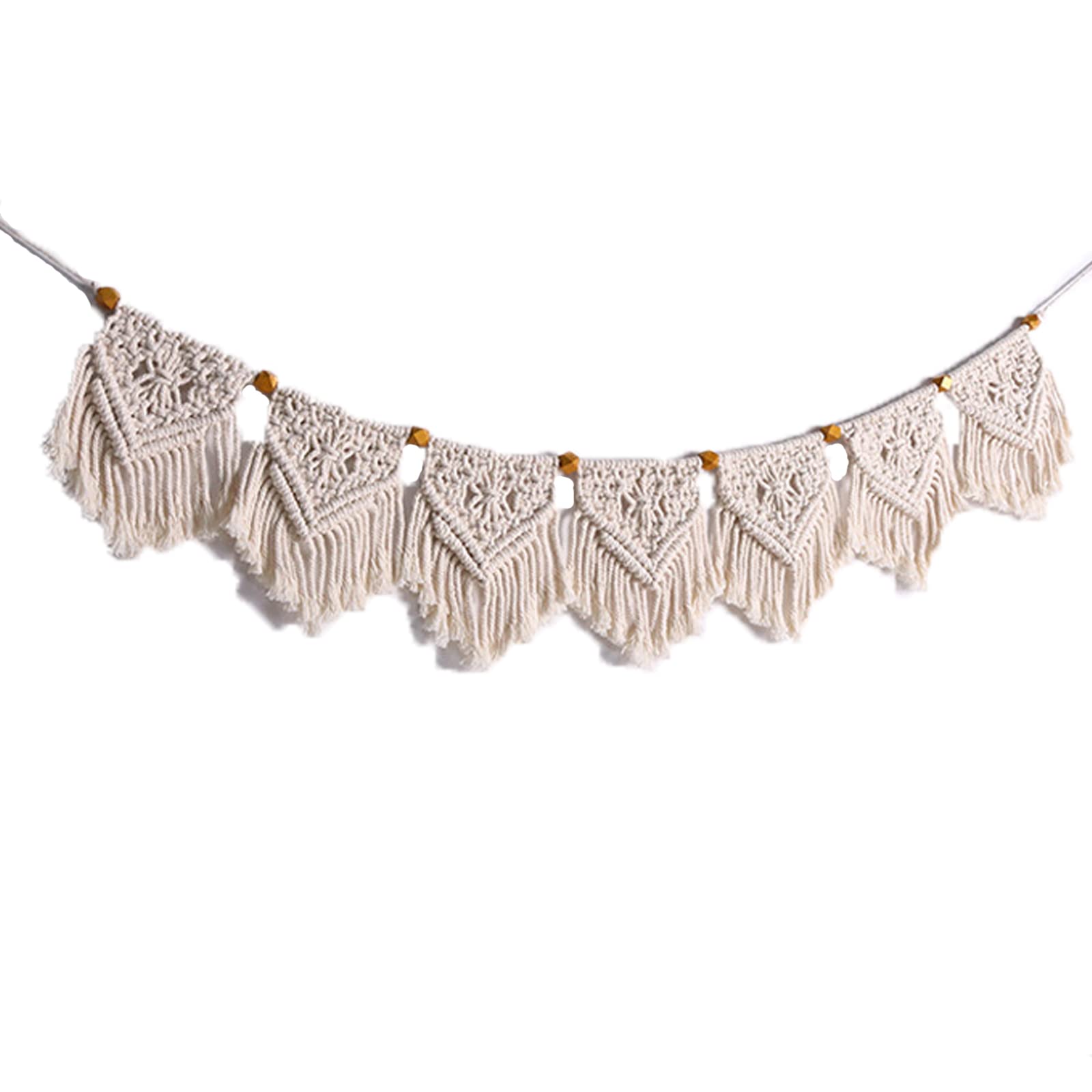 Boho Macrame Wall Hanging - Small Woven Decor for Bedroom, Living Room & Kitchen