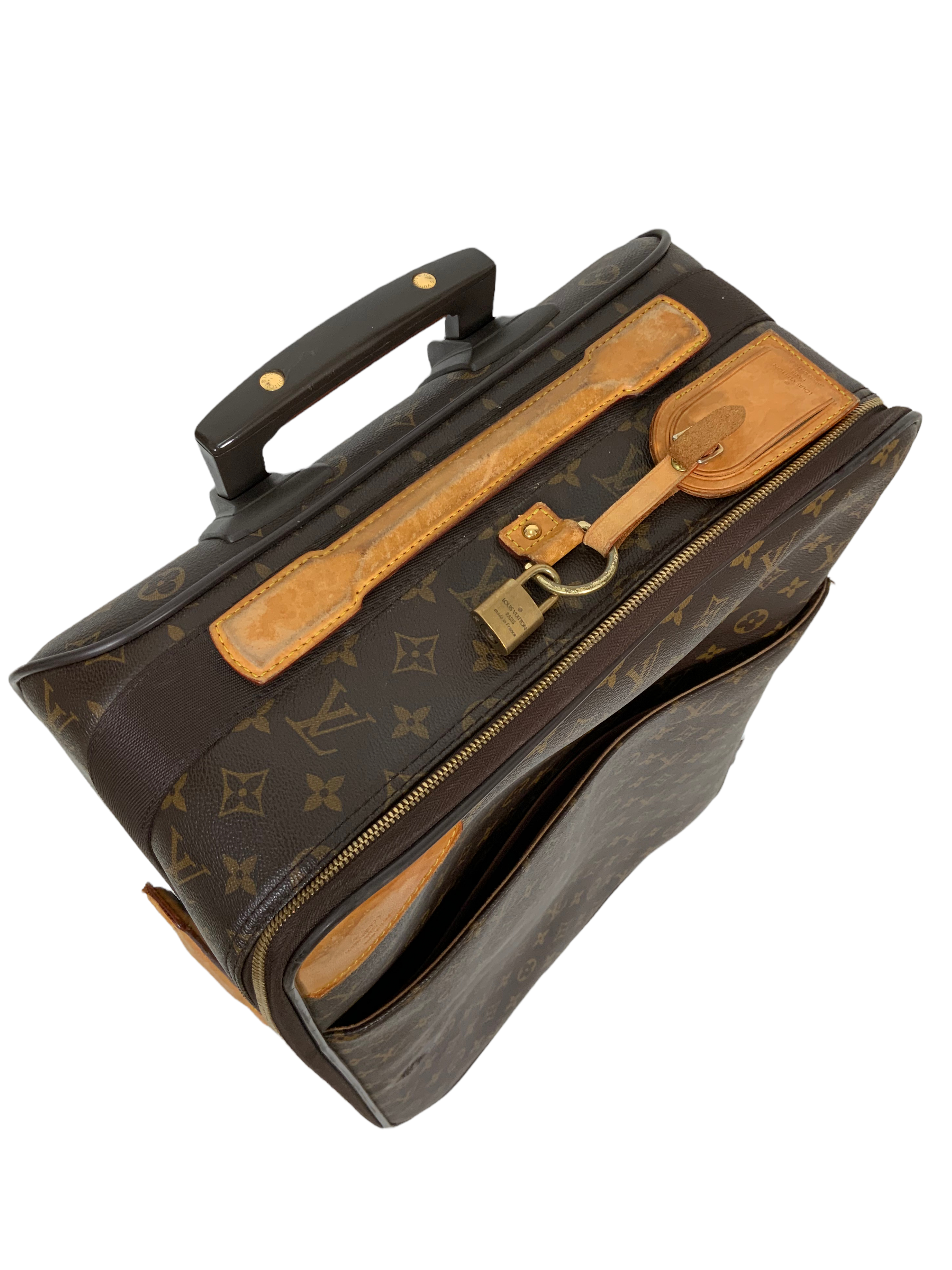 Louis Vuitton Pegase 50 Monogram Canvas Rolling Suitcase - Luxury Travel Luggage for Business Trips & Vacations | Spinner Wheels, TSA Lock & Durable Design