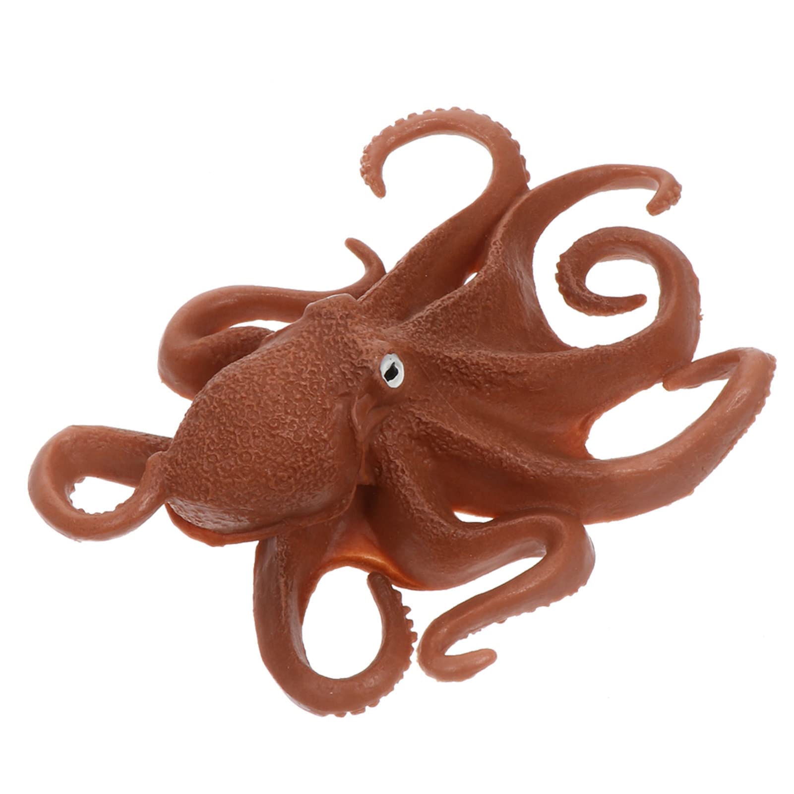Zerodeko Realistic Ocean Octopus Toy - 1PC Plastic Sea Animal Figurine, Educational Marine Life Collection for Kids (Brown) | Perfect for Playtime, Learning & Underwater Themed Decor