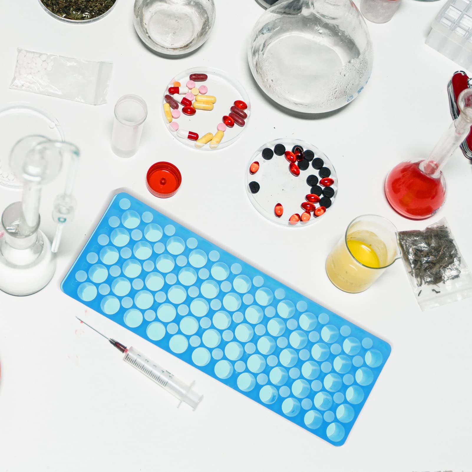 2pcs Plastic Centrifuge Tube Rack - Test Tube Holder for Laboratory, Vial & Shot Storage Rack with Durable Design | Ideal for Lab Sampling, Medical Testing & Scientific Experiments