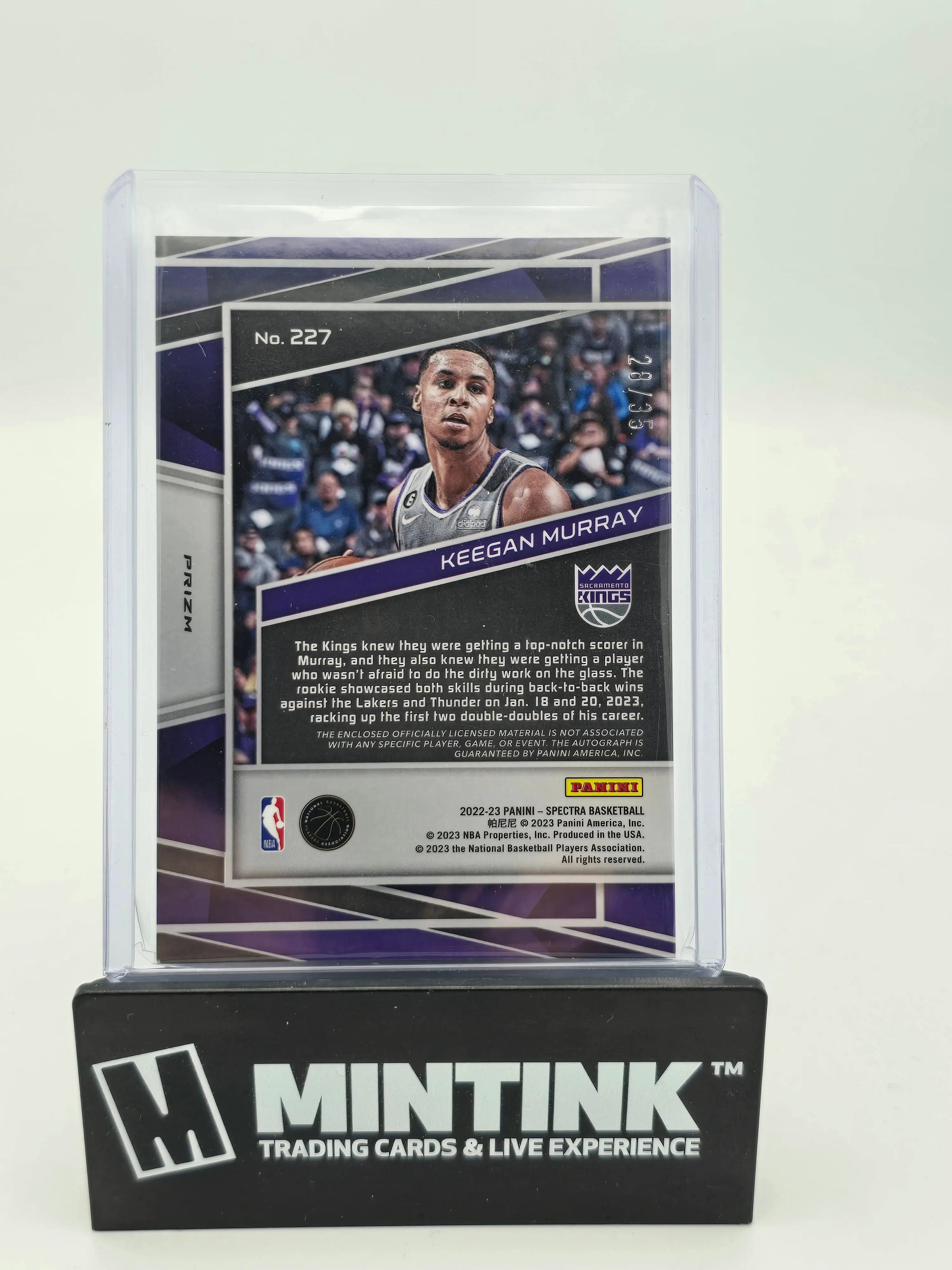 2022-23 Panini Spectra Keegan Murray Rookie Patch Auto /35 Basketball Card - Collectible Memorabilia for NBA Fans & Card Investors