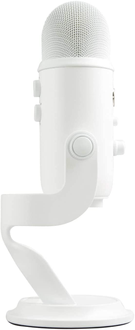 Logitech Blue Yeti USB Microphone for PC - Professional Condenser Mic for Podcasting, Gaming, Streaming & Studio Recording (White) - Perfect for Home Studios, Twitch Streamers & YouTube Content Creators